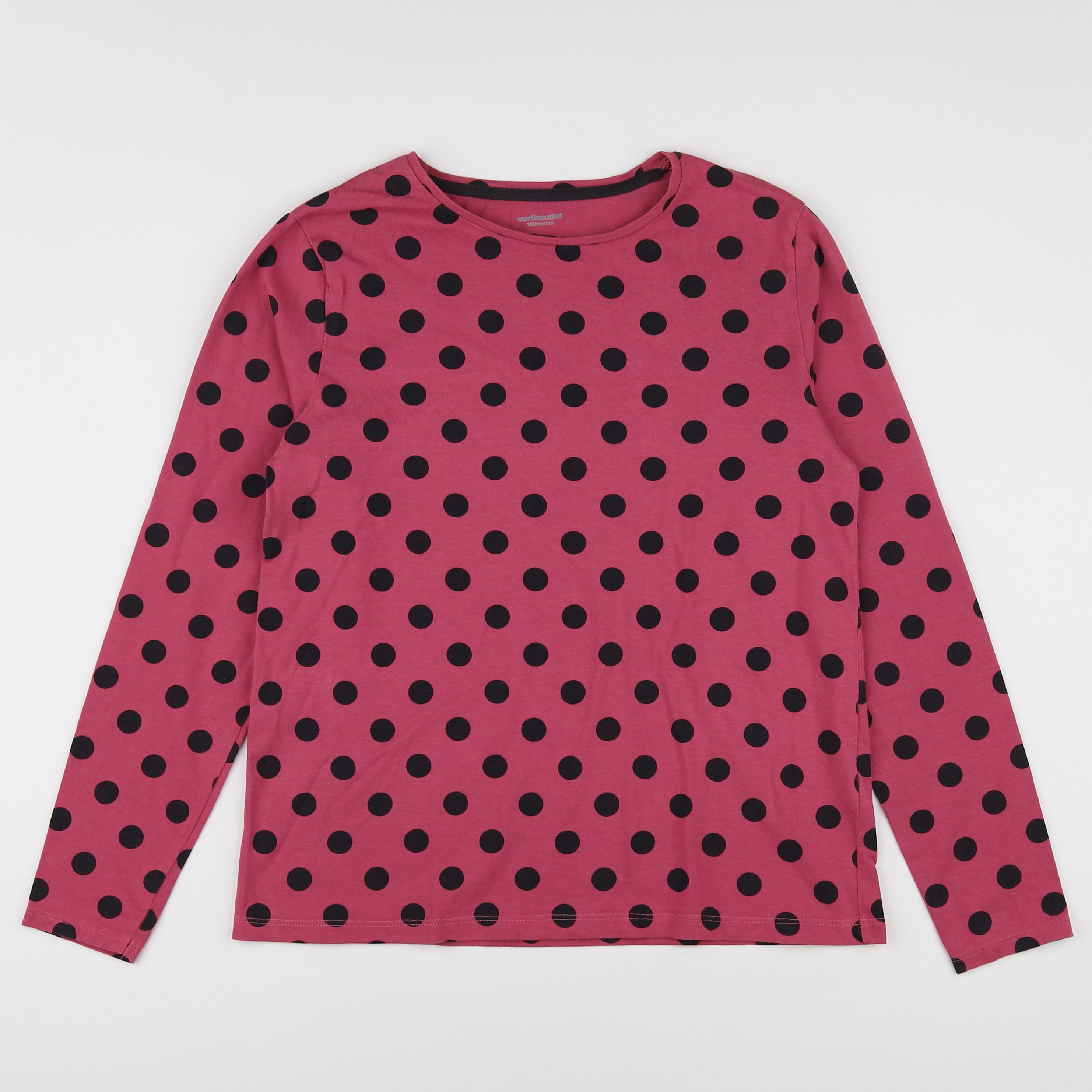 Vertbaudet - tee-shirt rose, noir - 14 ans