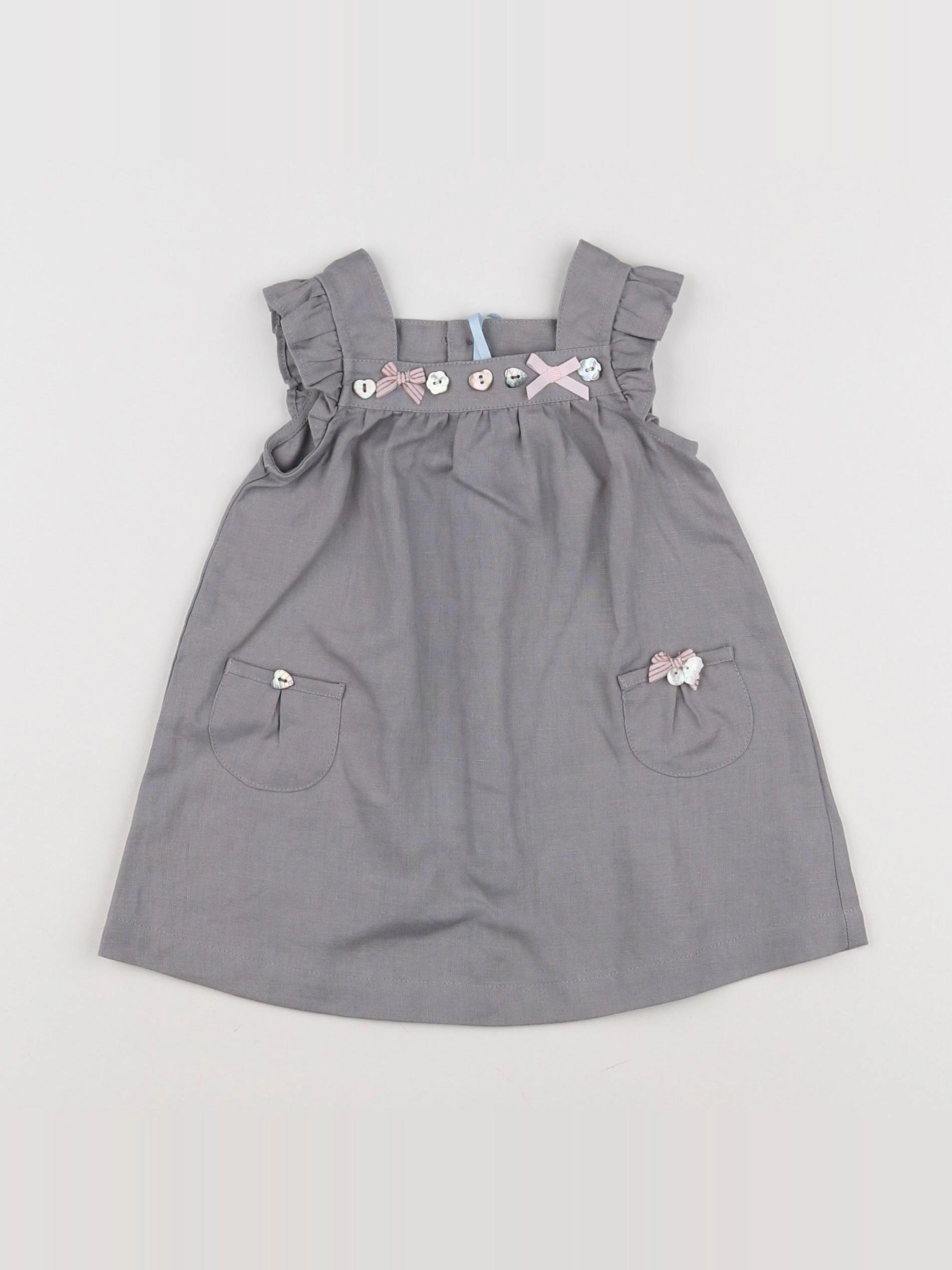 Tartine & Chocolat - robe gris (état neuf) - 6 mois