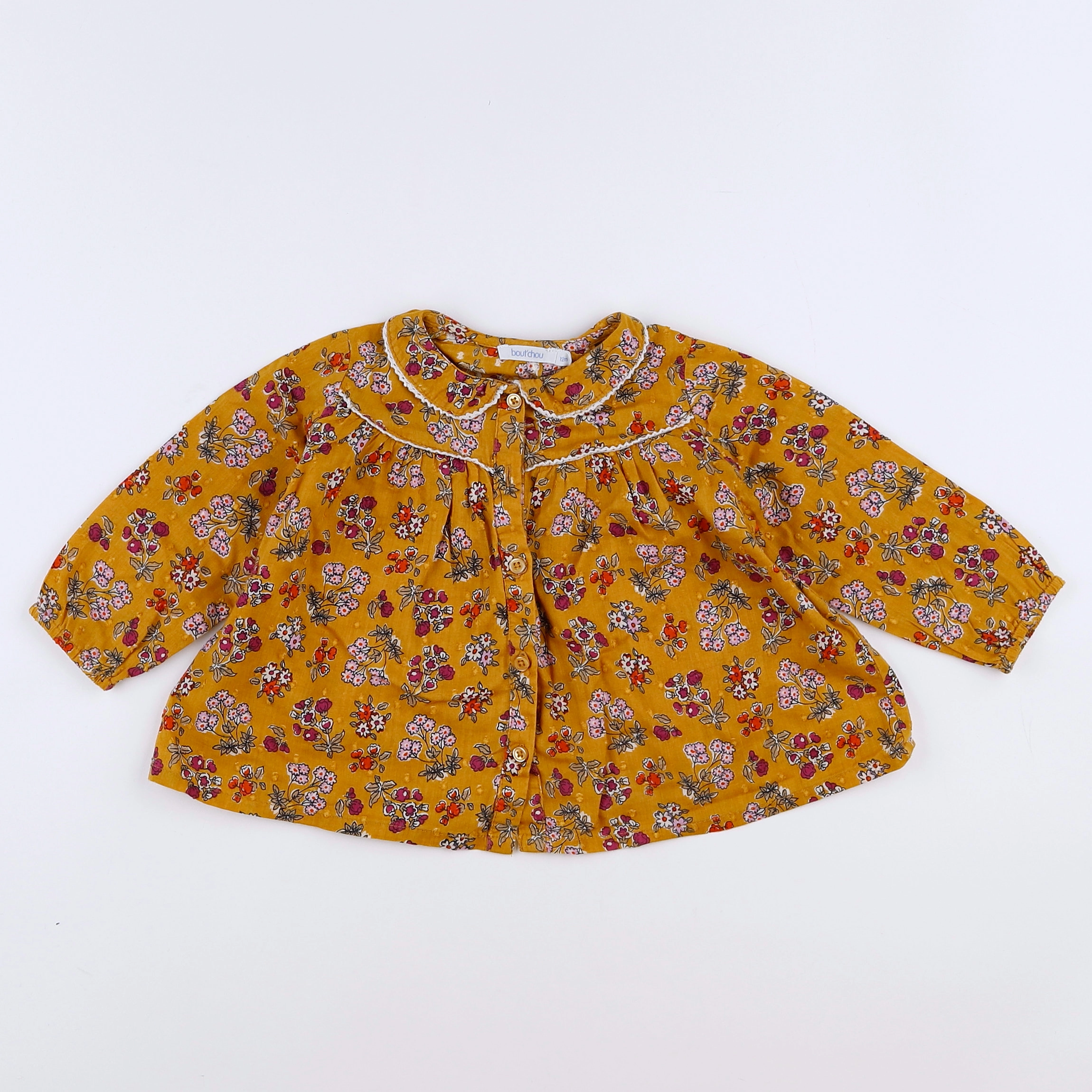 Boutchou - blouse jaune - 12 mois