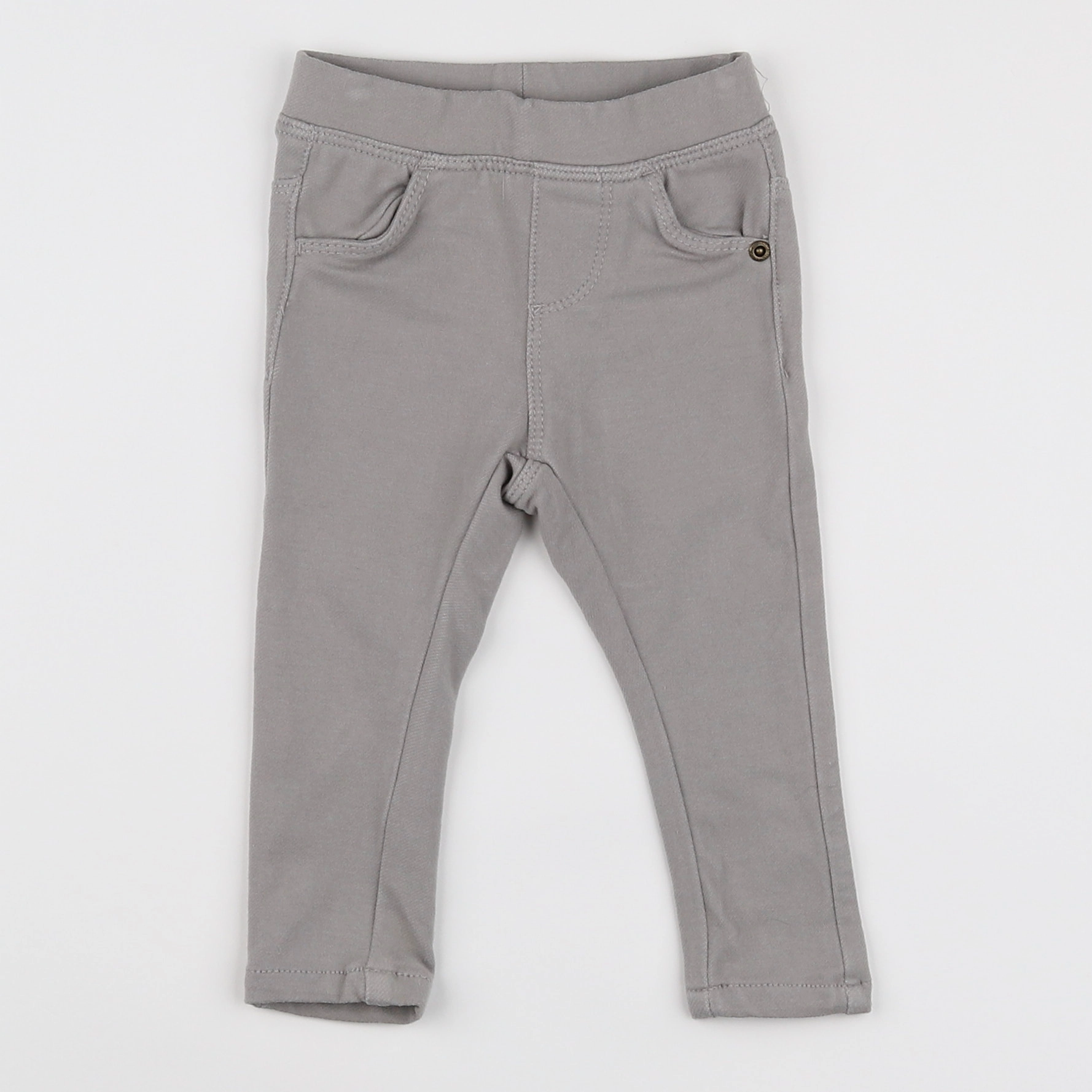 Vertbaudet - jegging gris - 9 mois