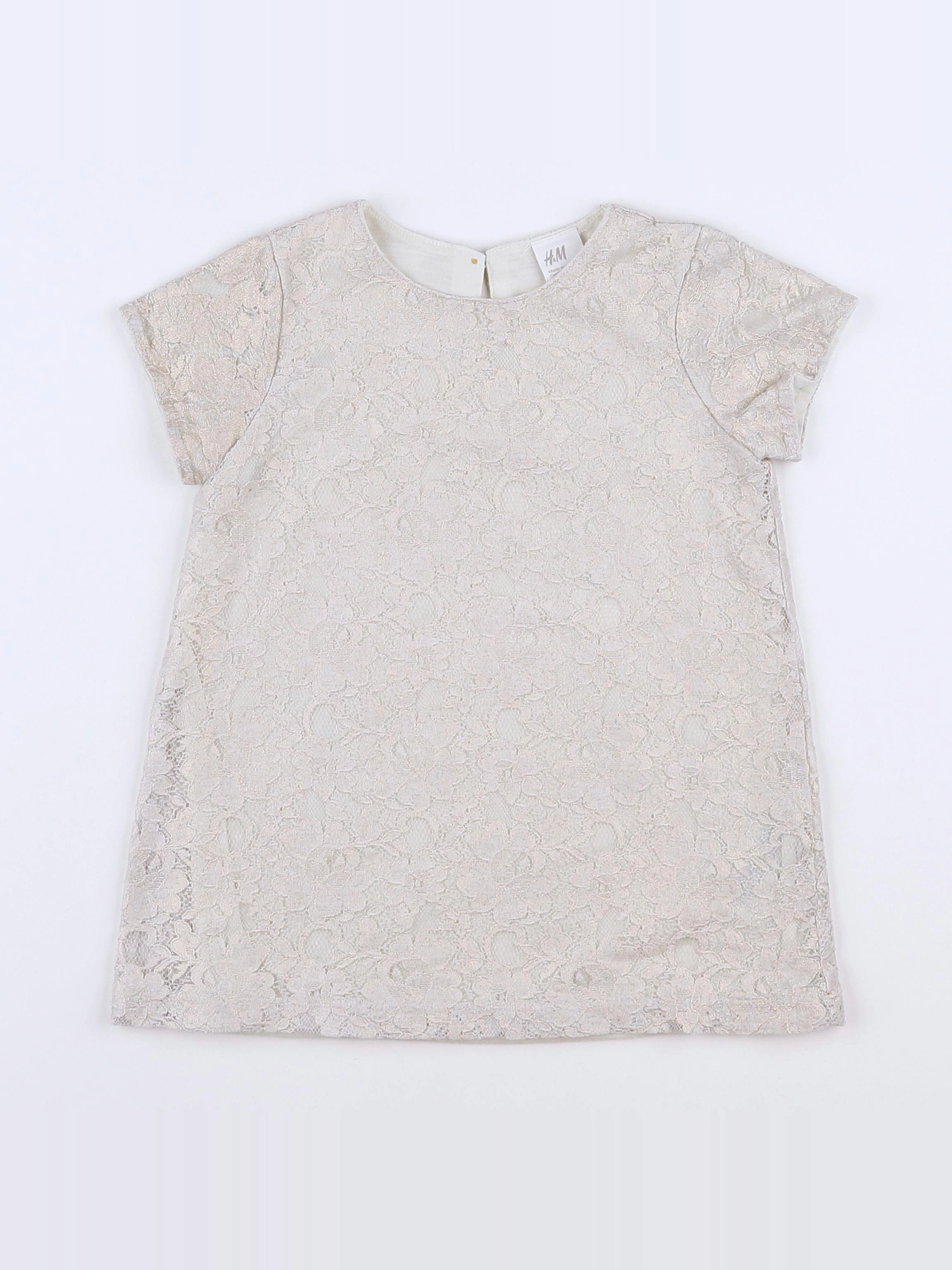 H&M - robe beige - 9/12 mois