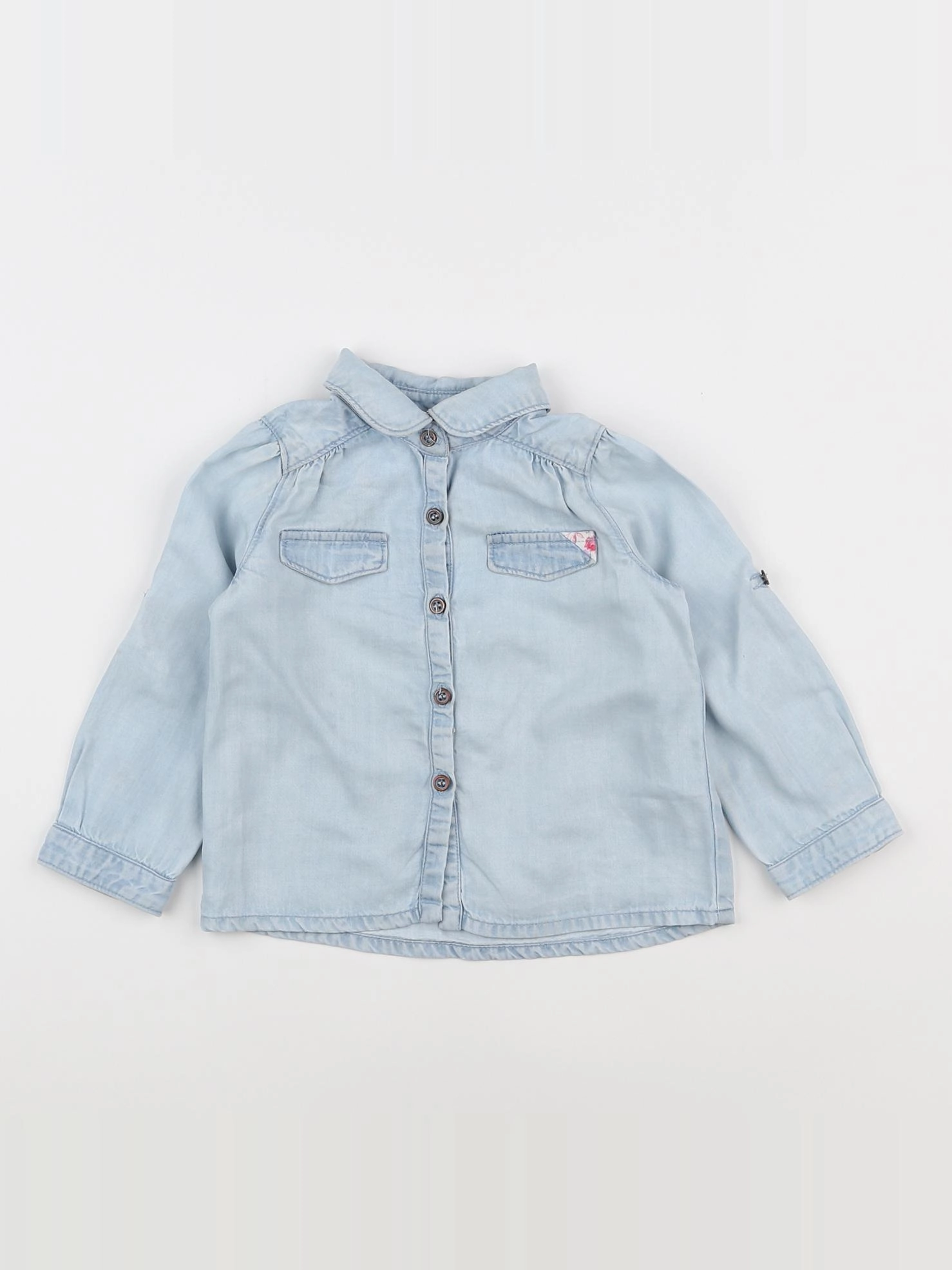 Zara - blouse bleu - 12/18 mois