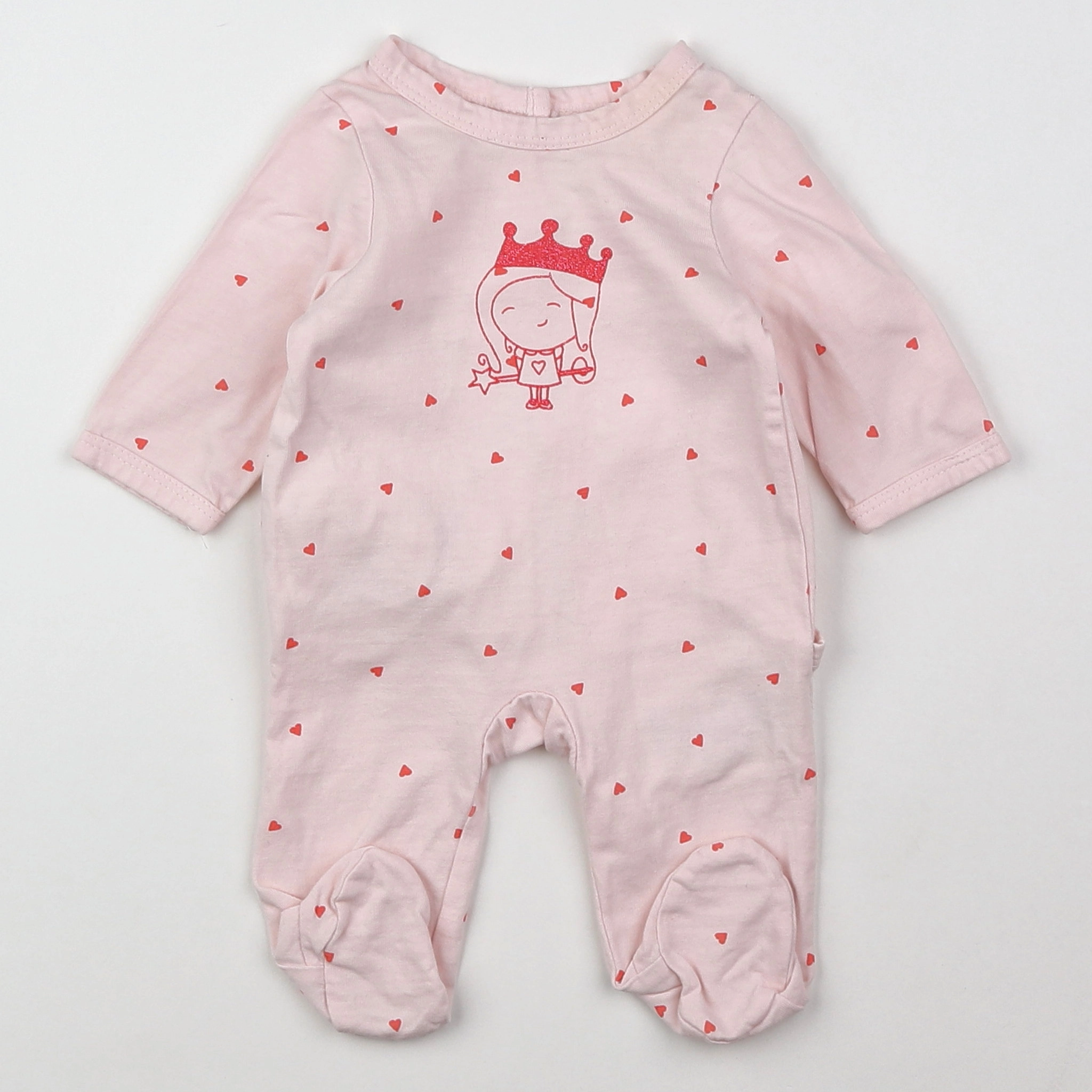 Vertbaudet - pyjama coton rose - 1 mois