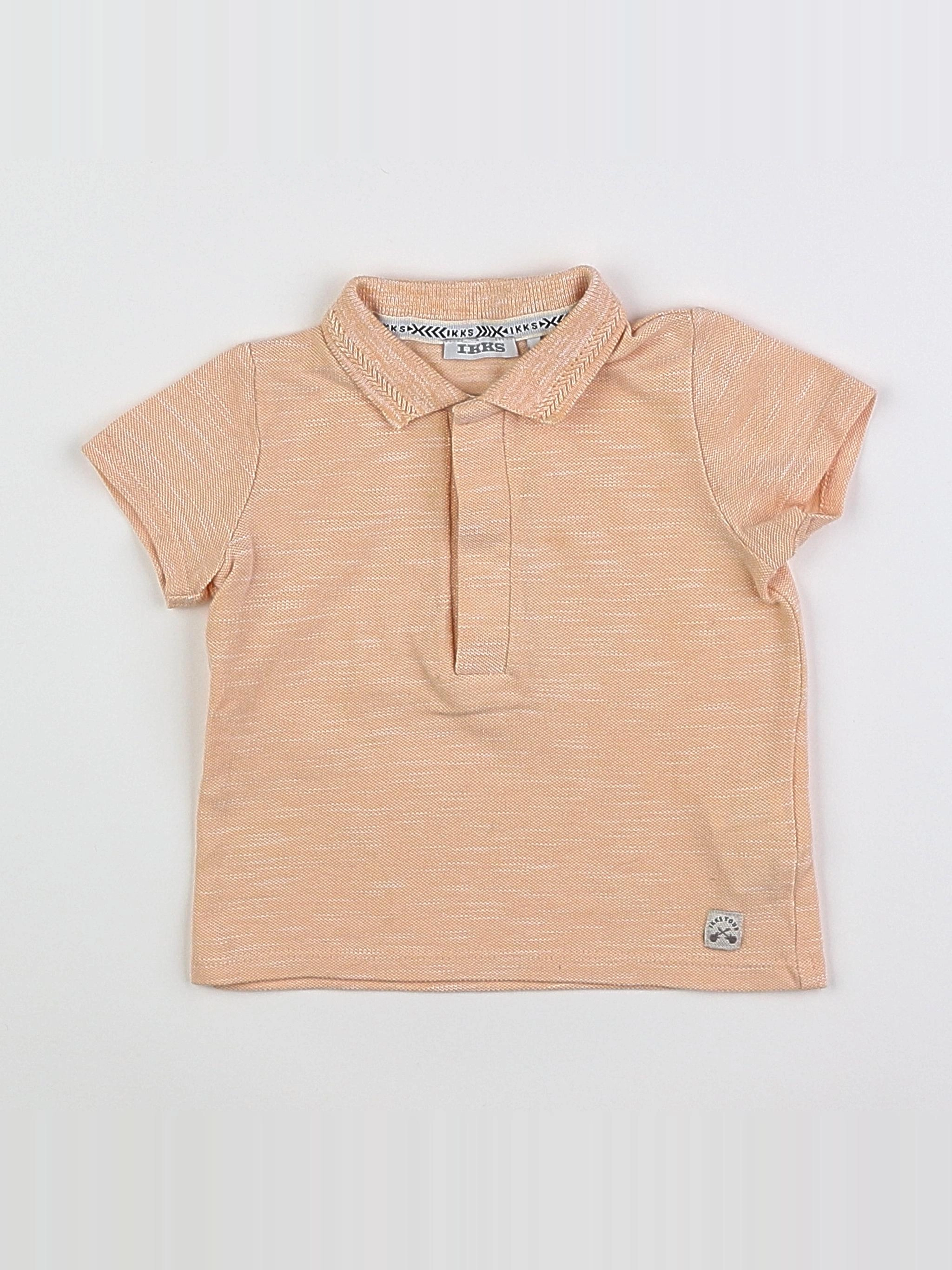 IKKS - polo imprimé au dos orange - 6 mois