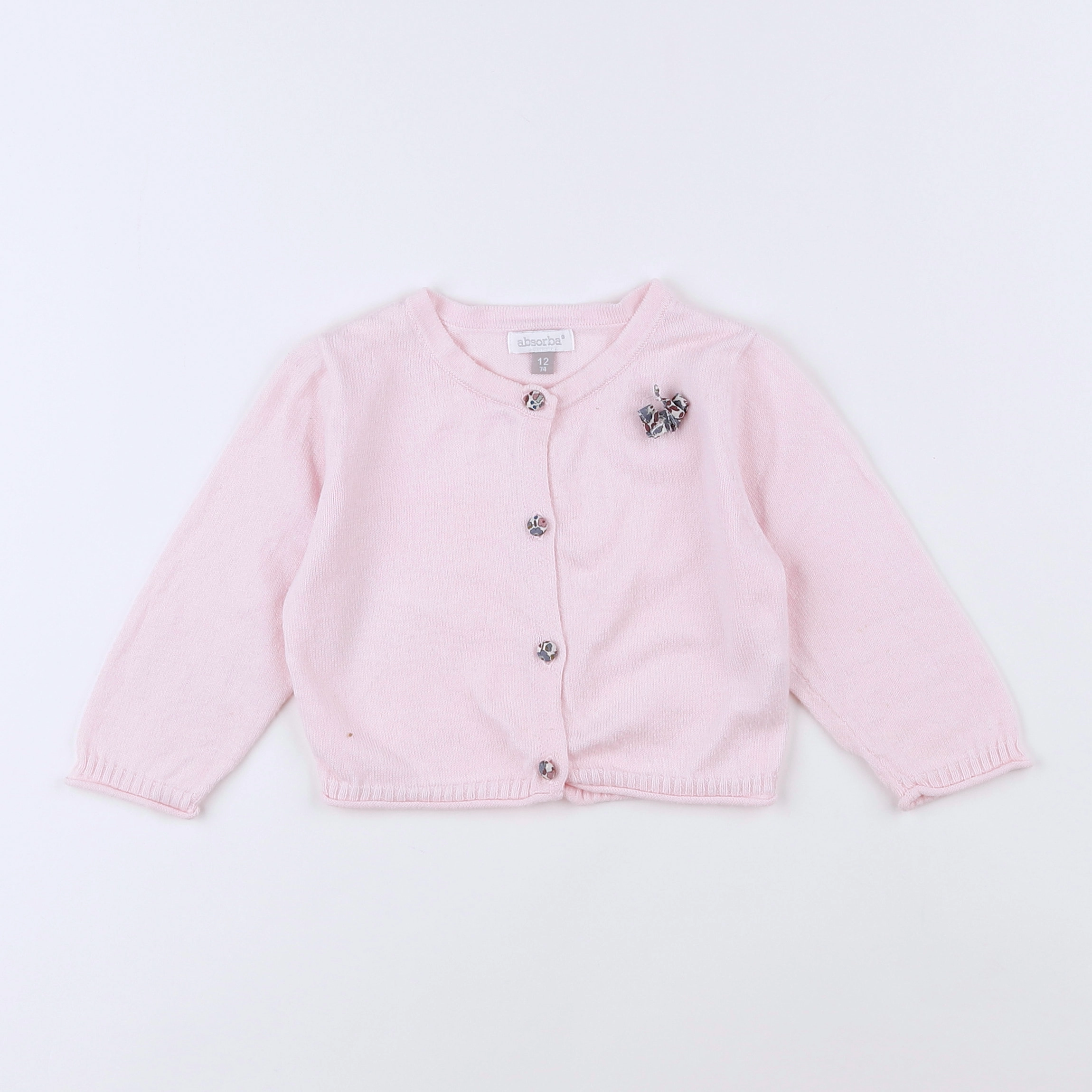 Absorba - gilet rose - 12 mois