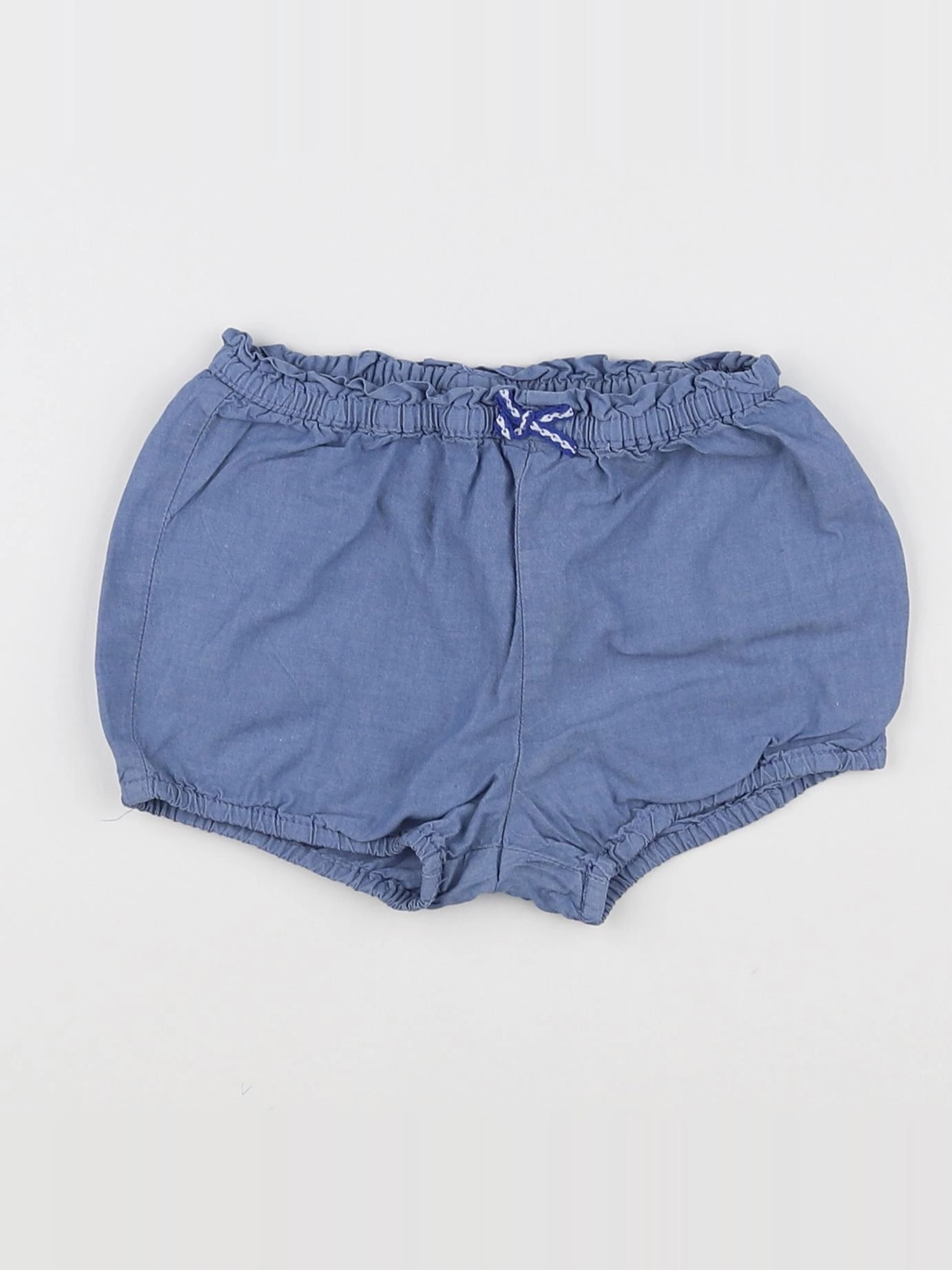 H&M - short bleu - 9/12 mois