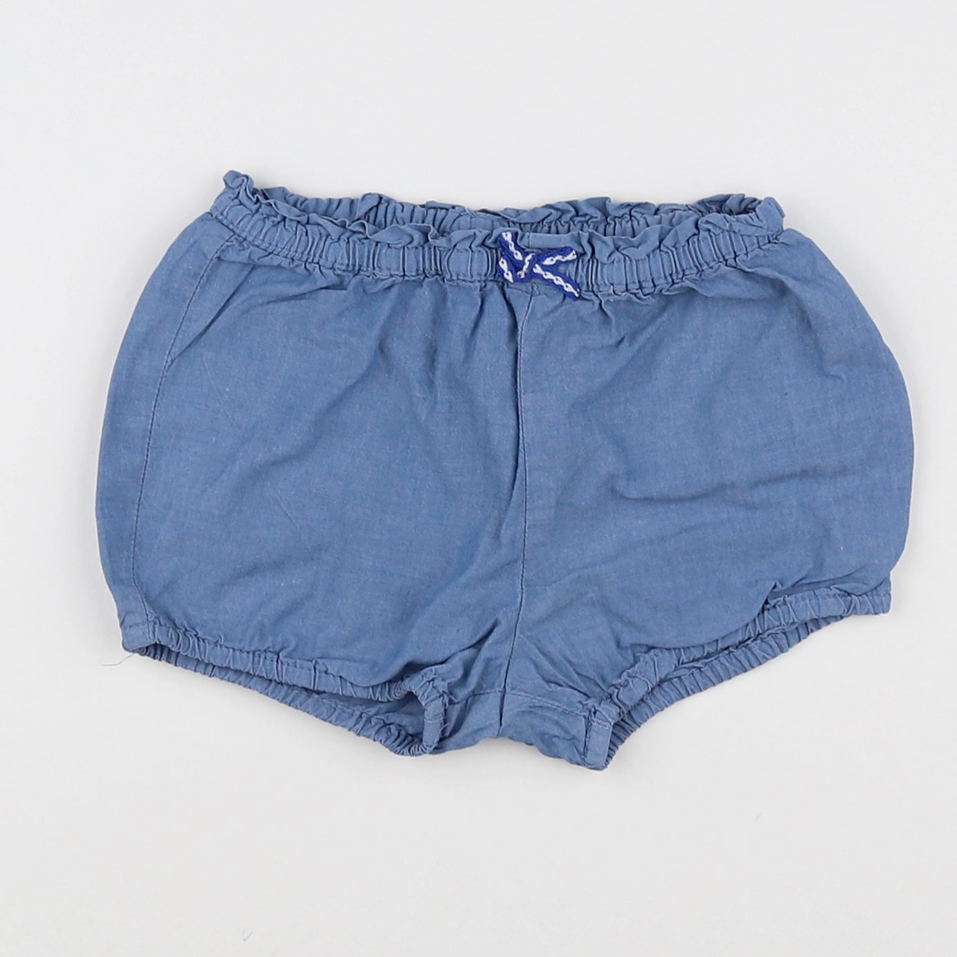 H&M - short bleu - 9/12 mois