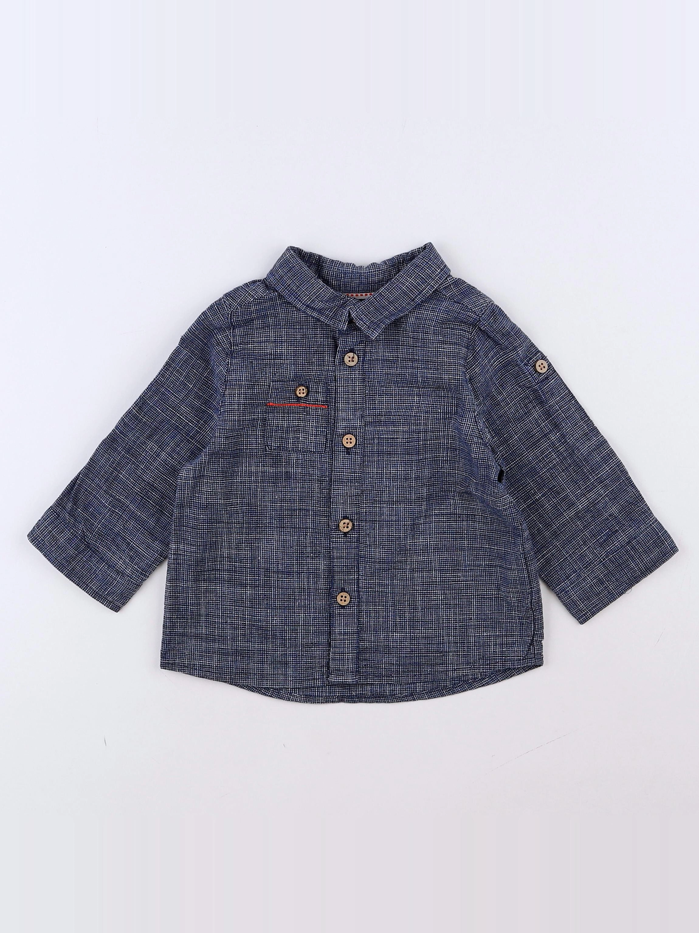 Tape à l'oeil - chemise bleu - 9 mois