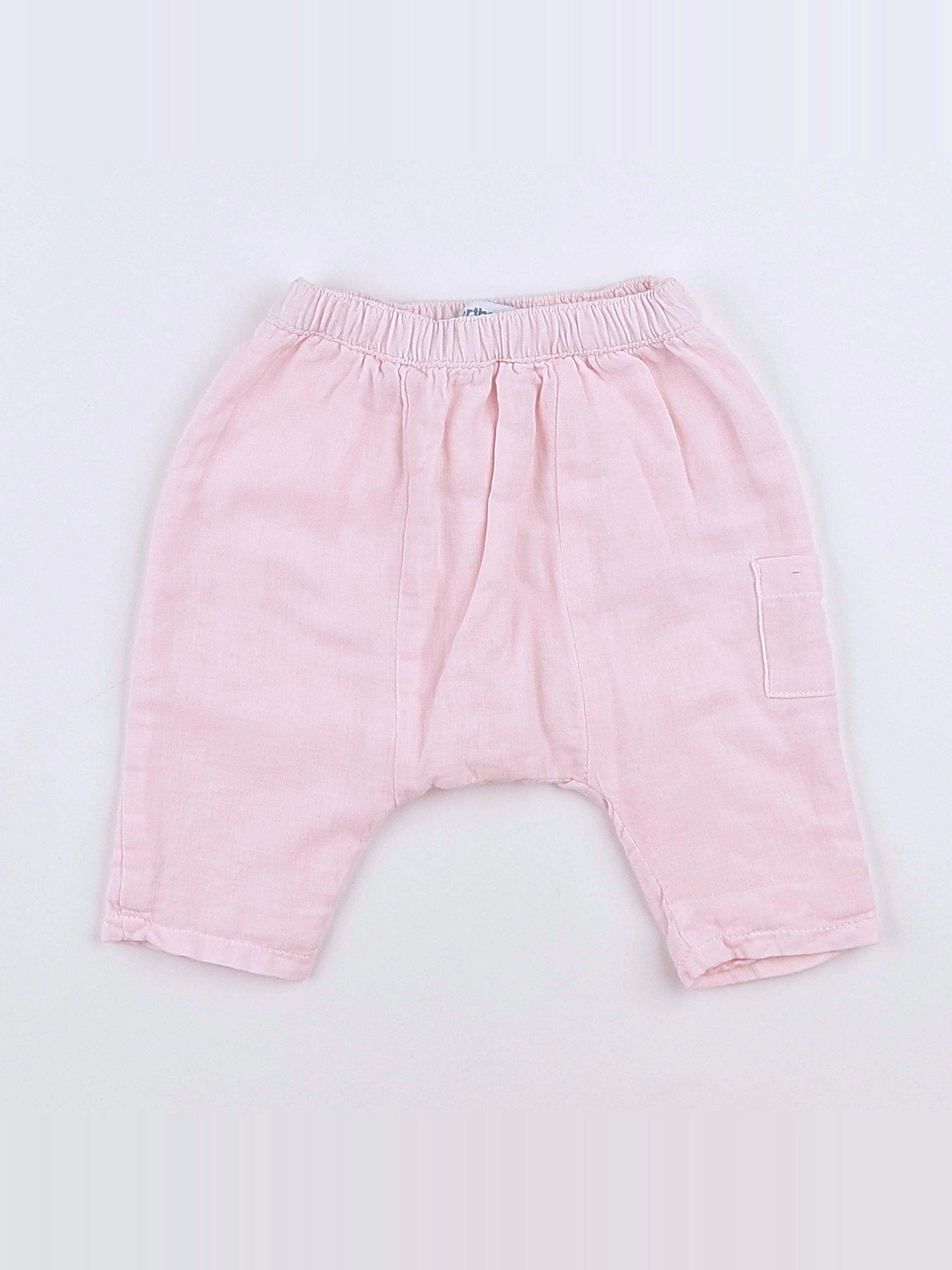 Vertbaudet - sarouel rose - 3 mois