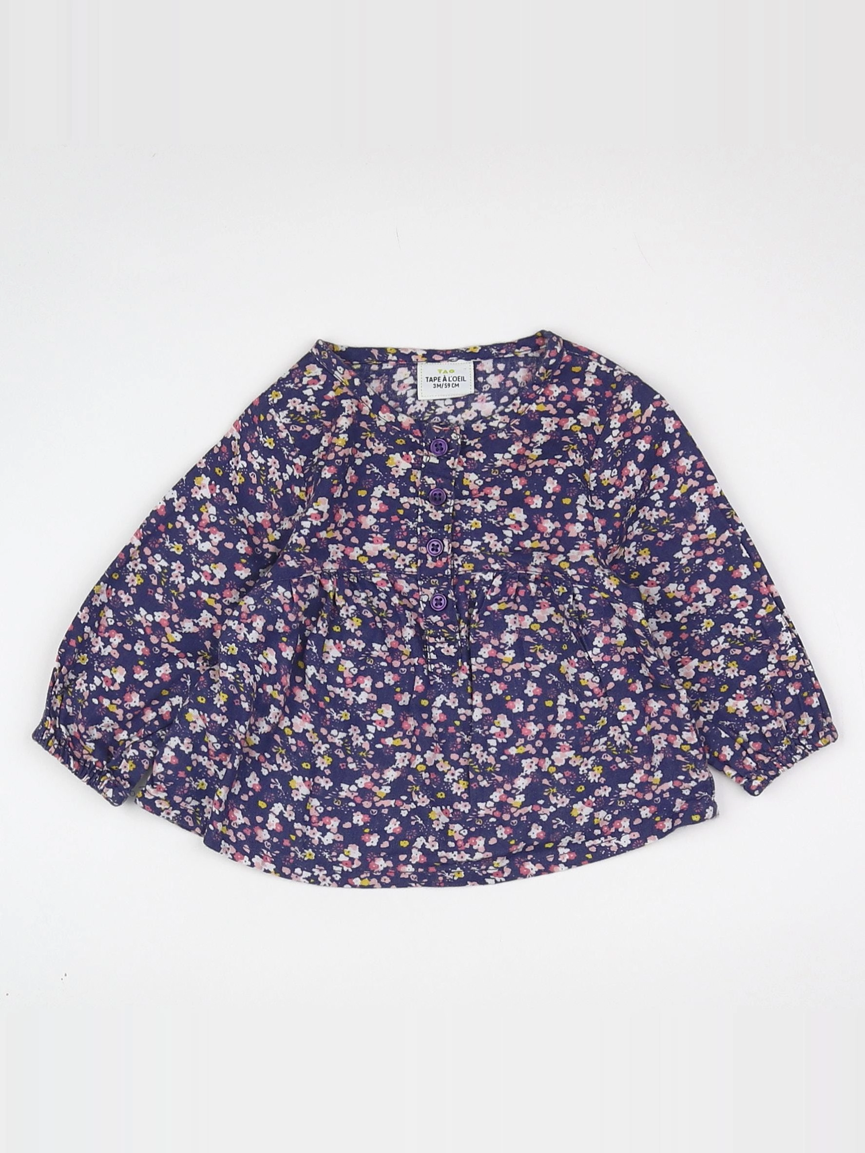 Tape à l'oeil - blouse Bleu,Rose - 3 mois