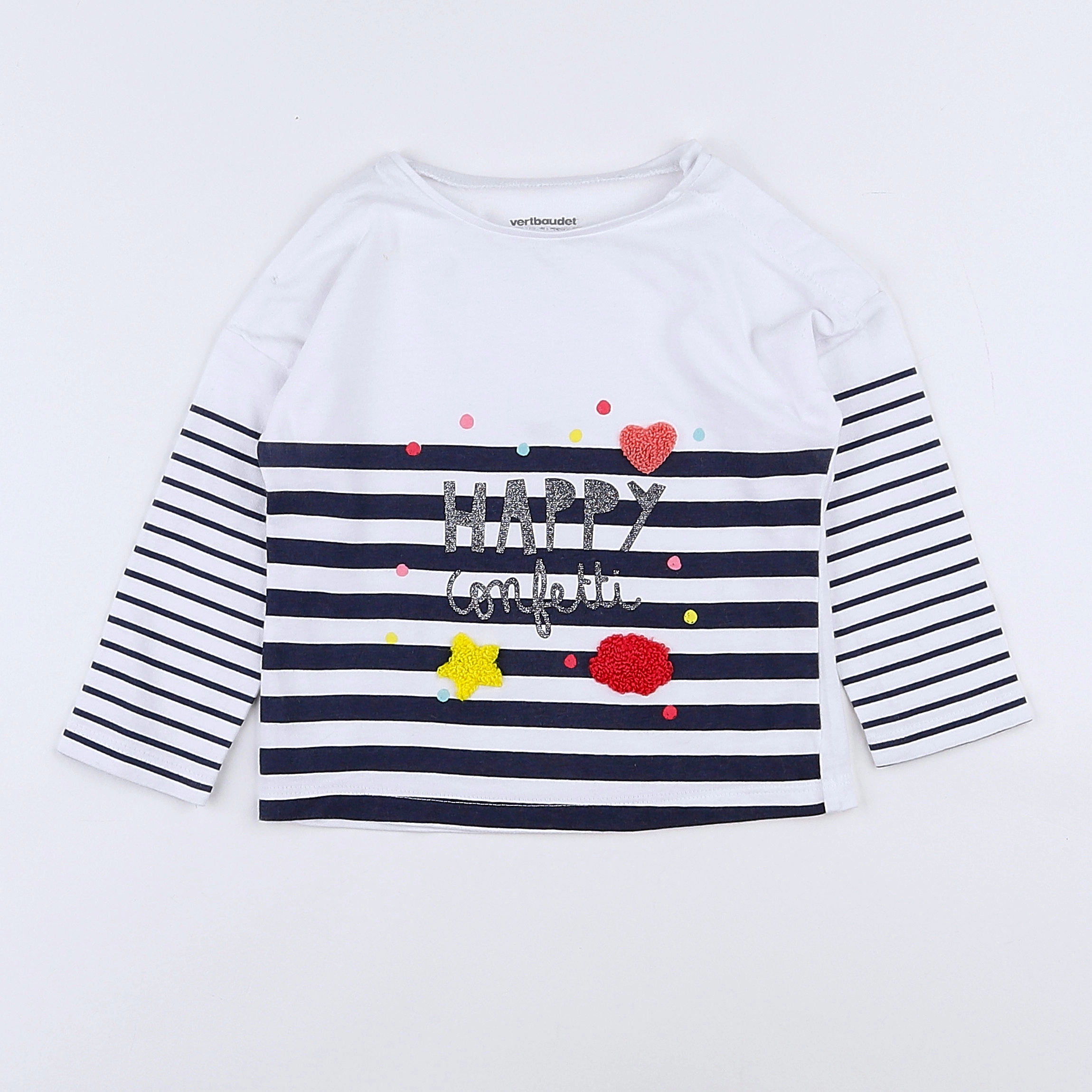Vertbaudet - tee-shirt bleu - 12 mois