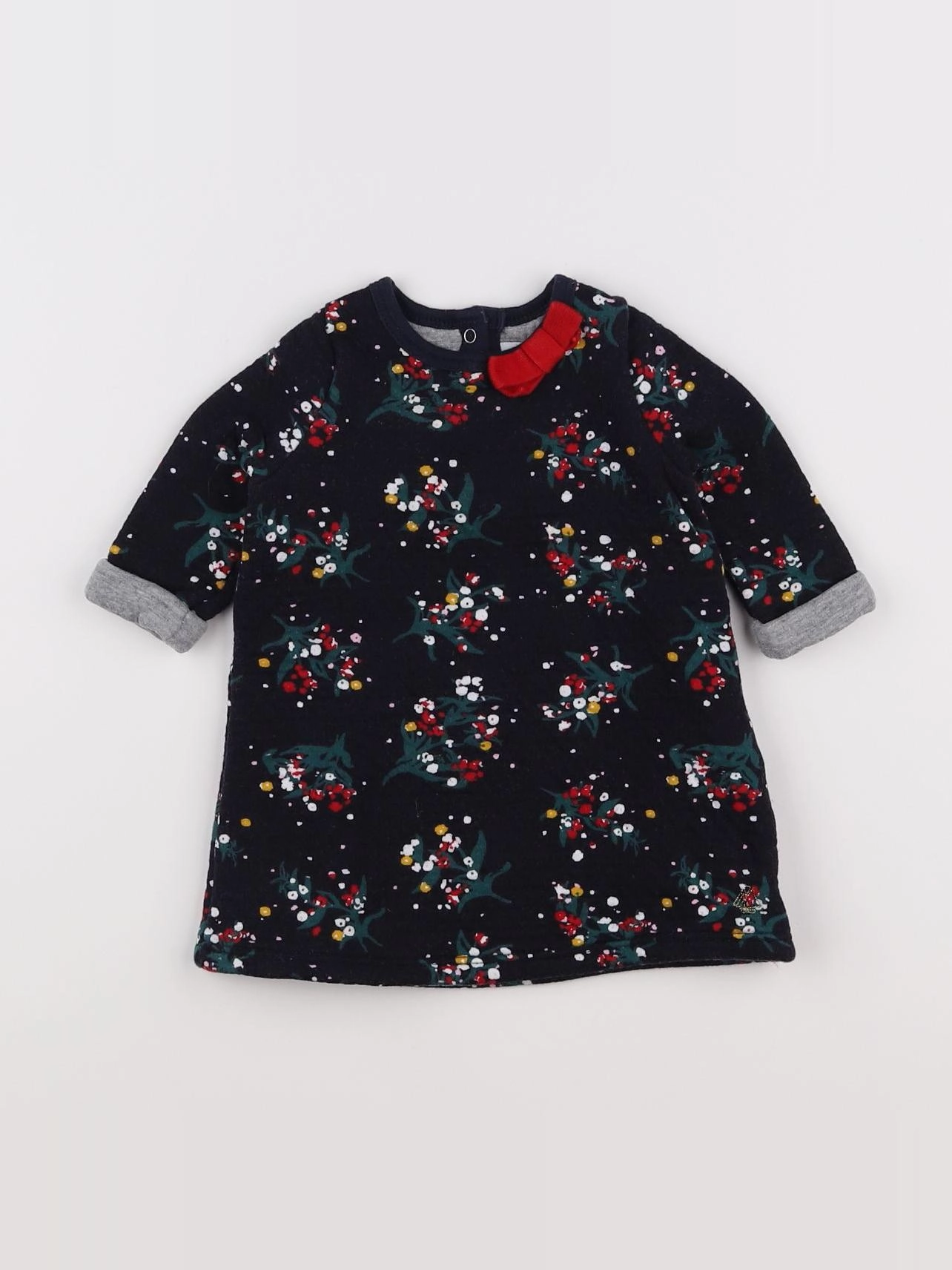 Petit Bateau - robe bleu - 6 mois