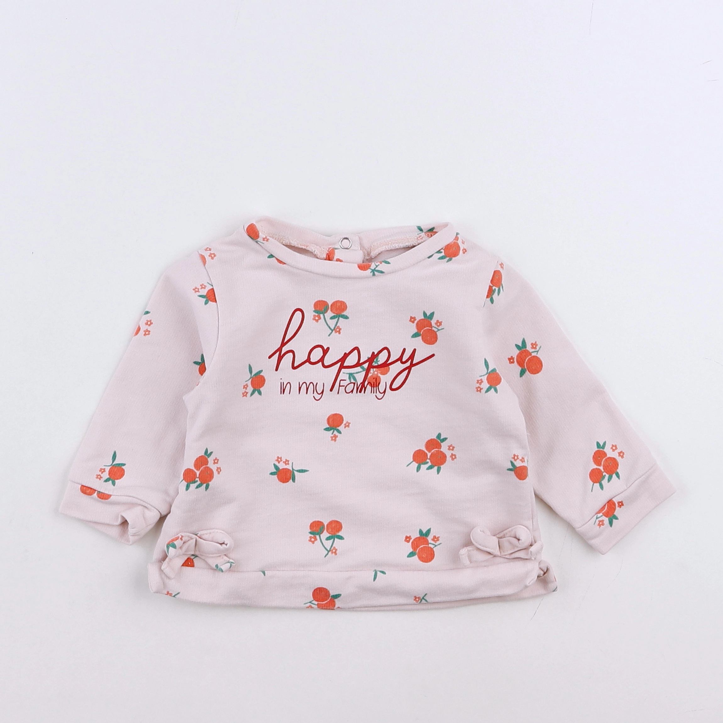 Vertbaudet - sweat rose - 3 mois