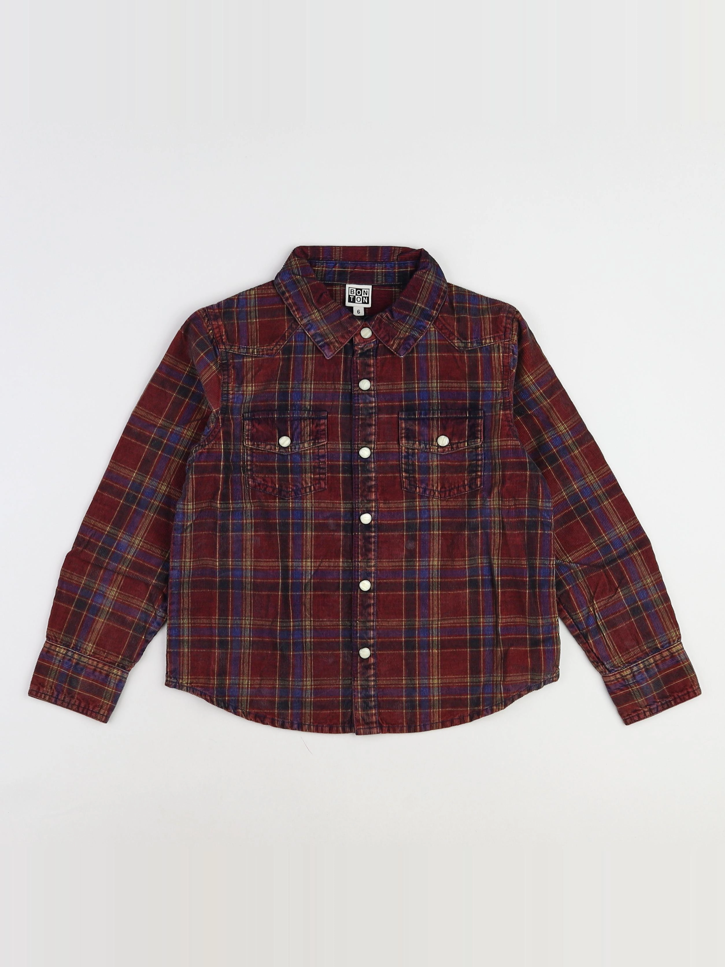 Bonton - chemise rouge (neuf) - 6 ans
