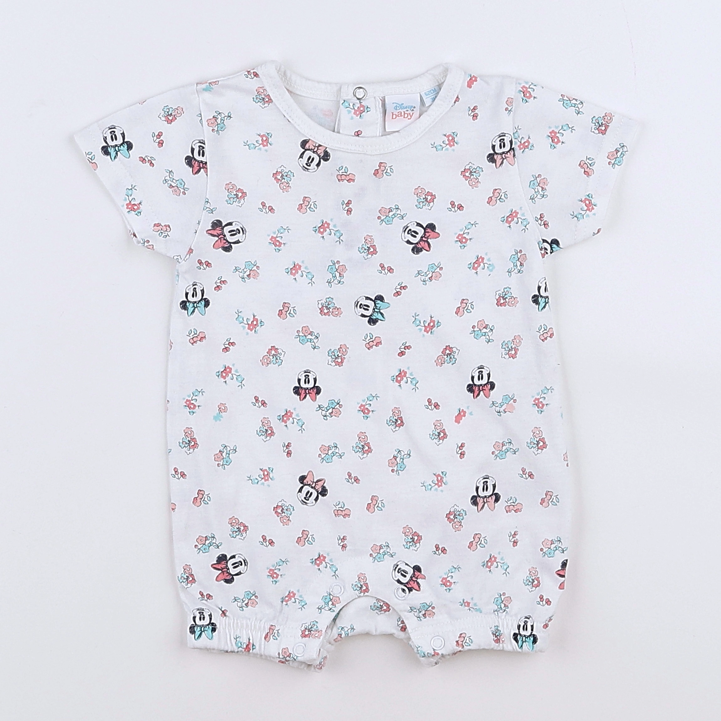 Vertbaudet - pyjama coton blanc, bleu, rose - 3 mois