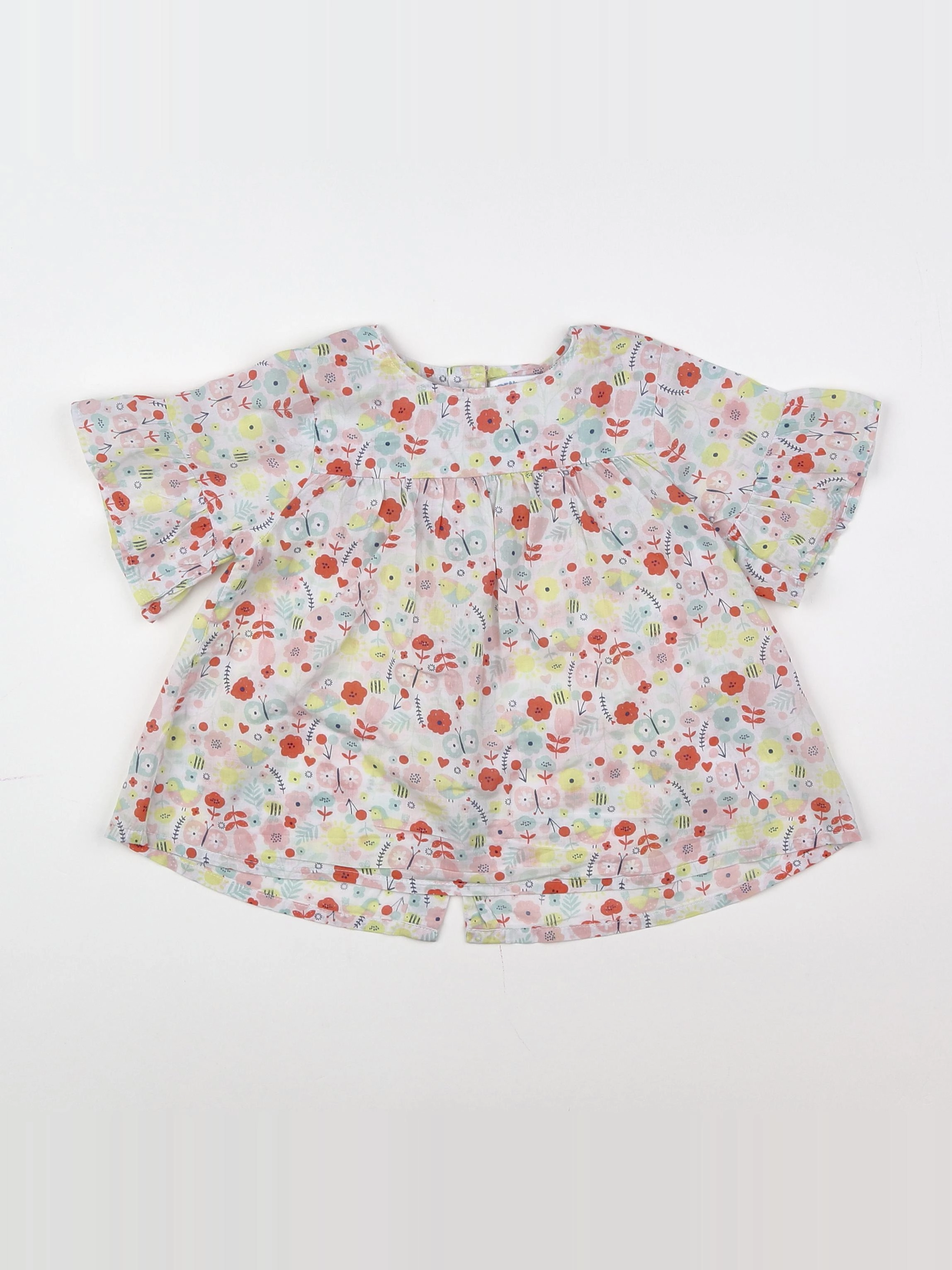 Vertbaudet - blouse blanc, multicolore - 2 ans