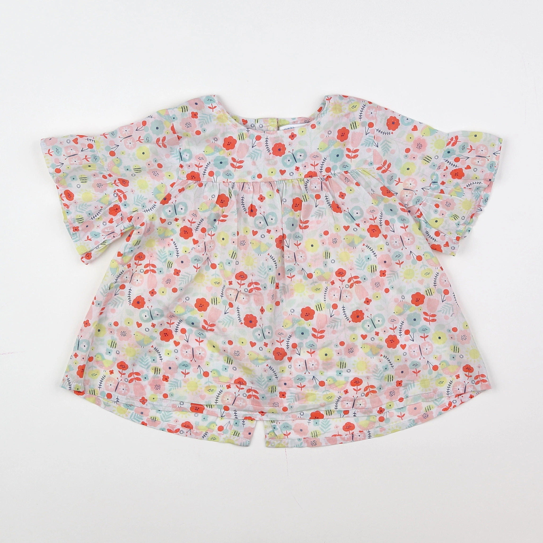 Vertbaudet - blouse blanc, multicolore - 2 ans