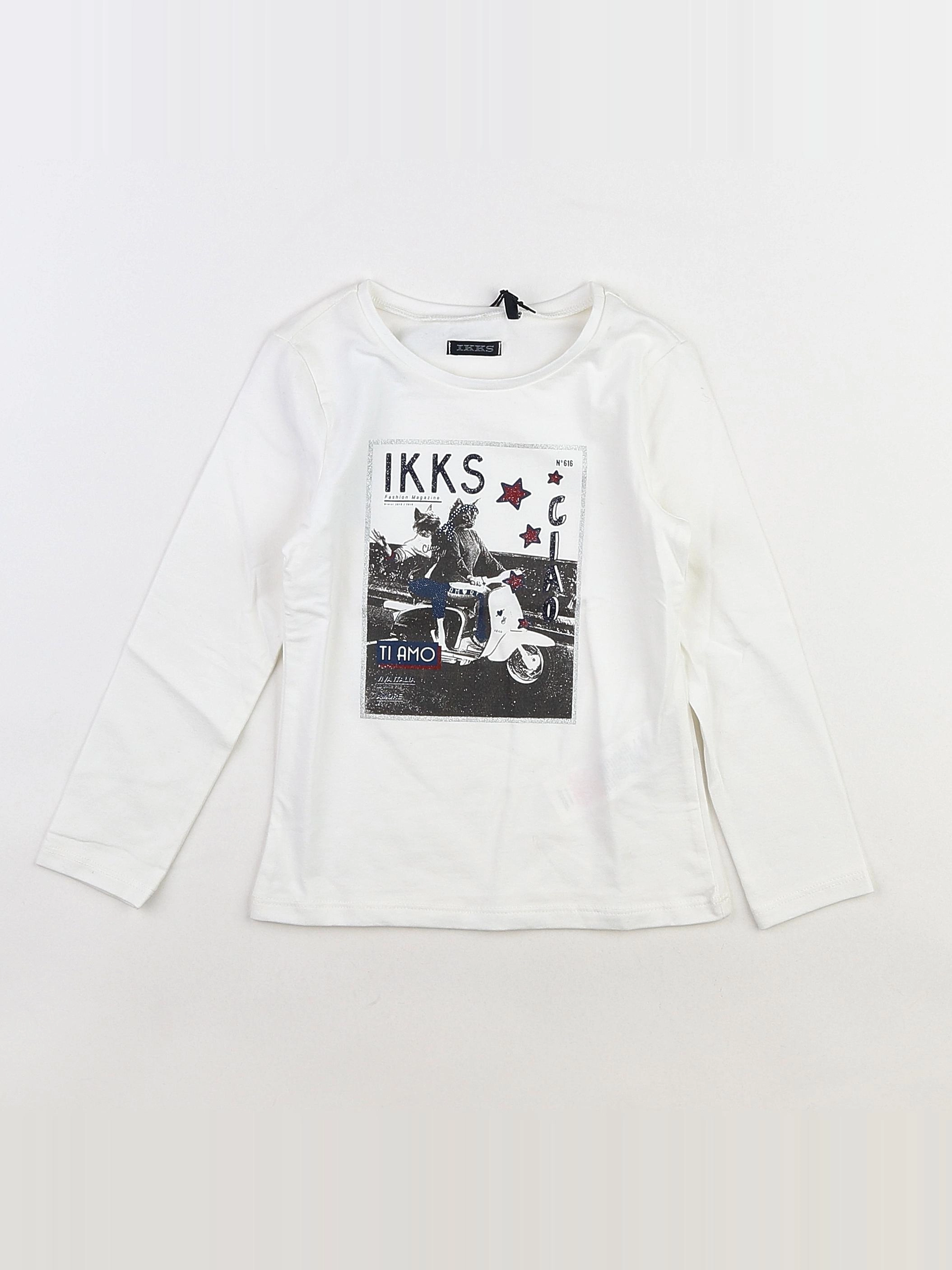 IKKS - tee-shirt blanc (neuf) - 6 ans