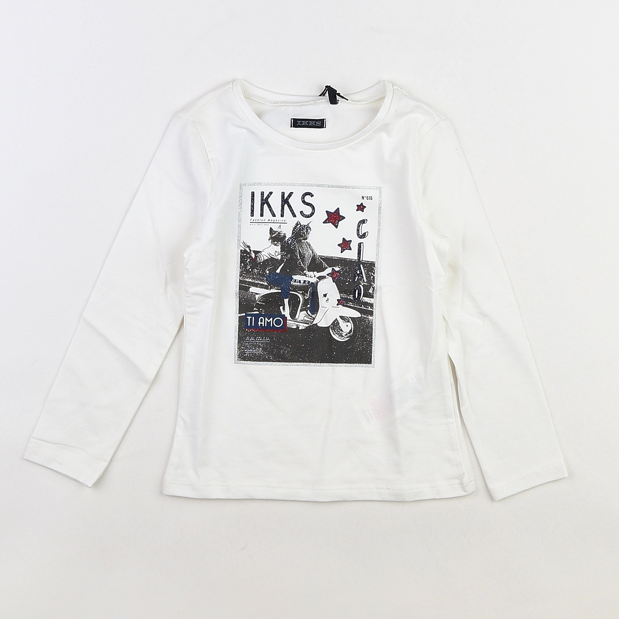 IKKS - tee-shirt blanc (neuf) - 6 ans