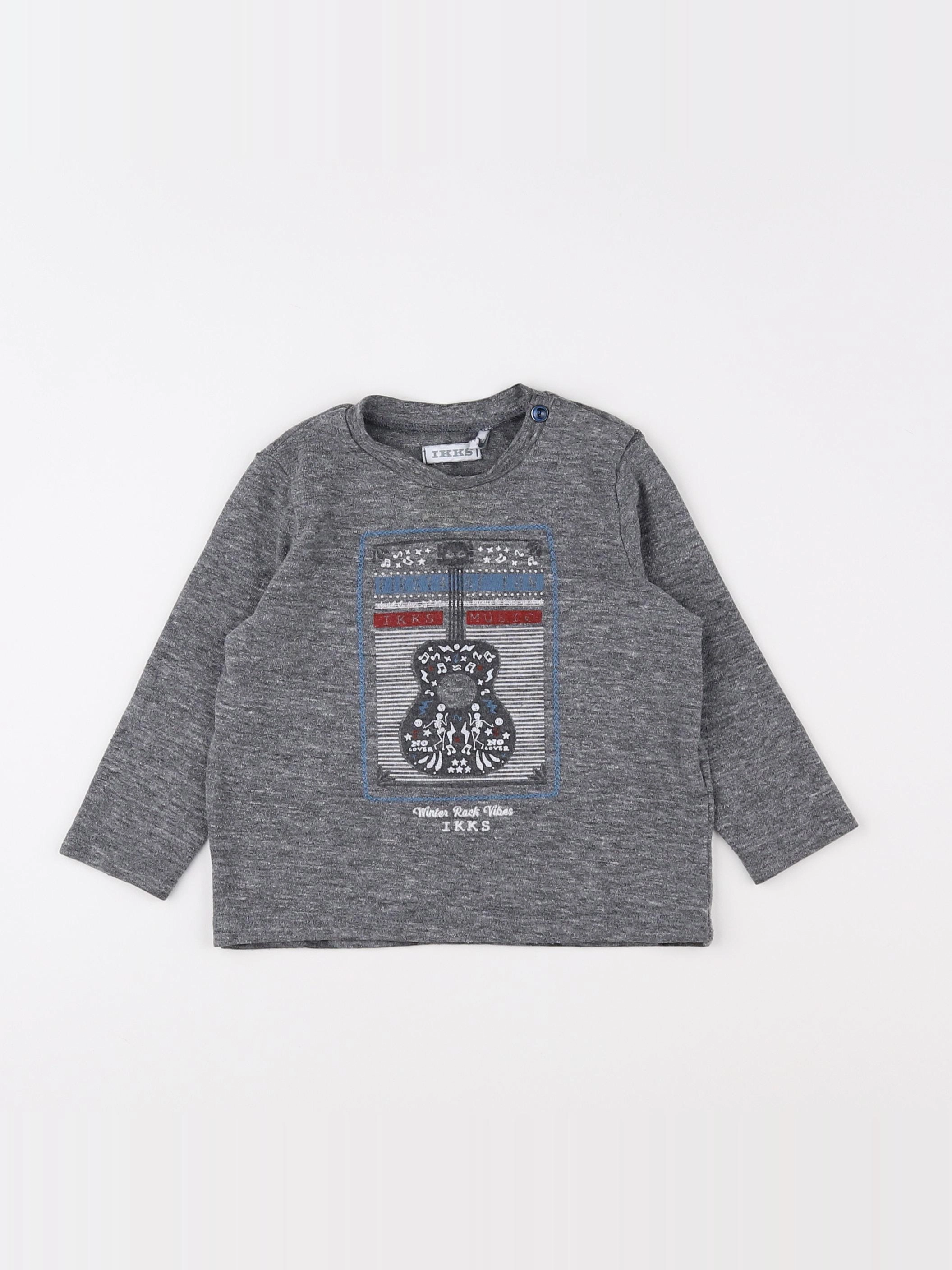 IKKS - tee-shirt gris - 12 mois