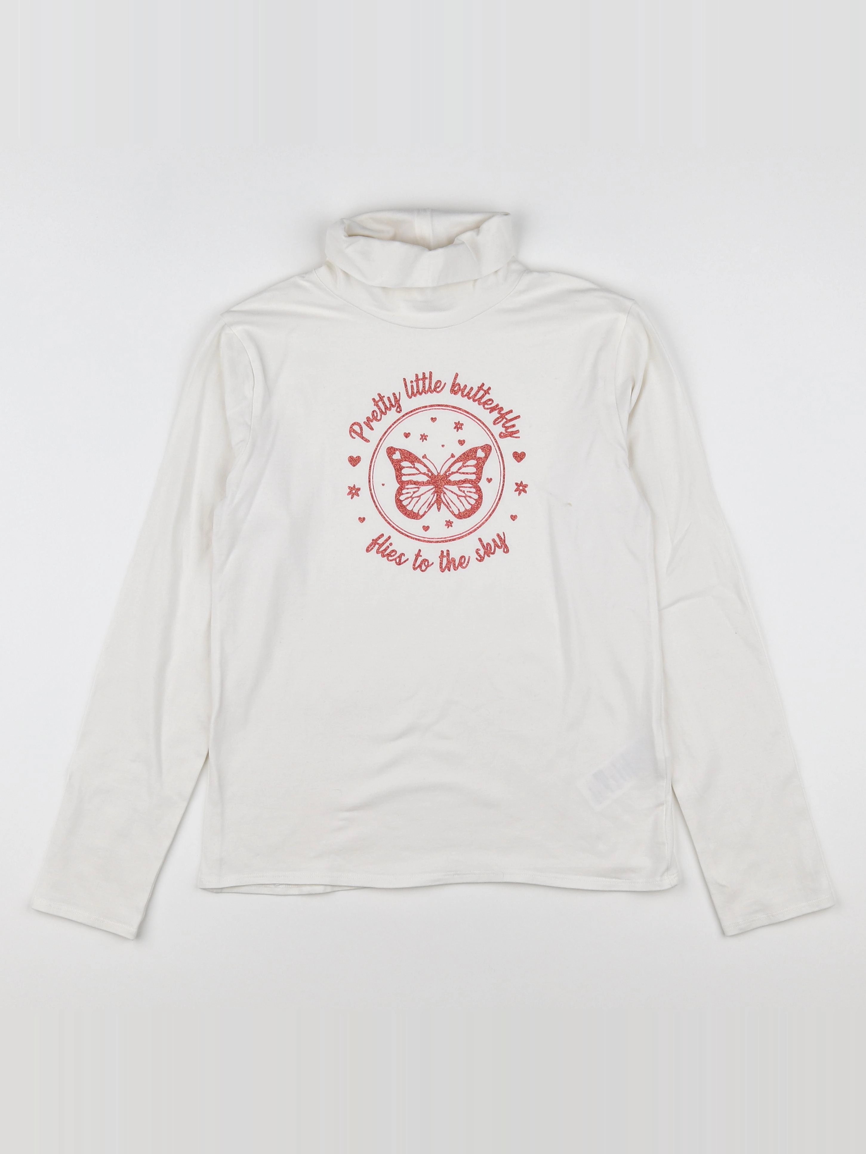 Vertbaudet - sous-pull blanc - 12 ans