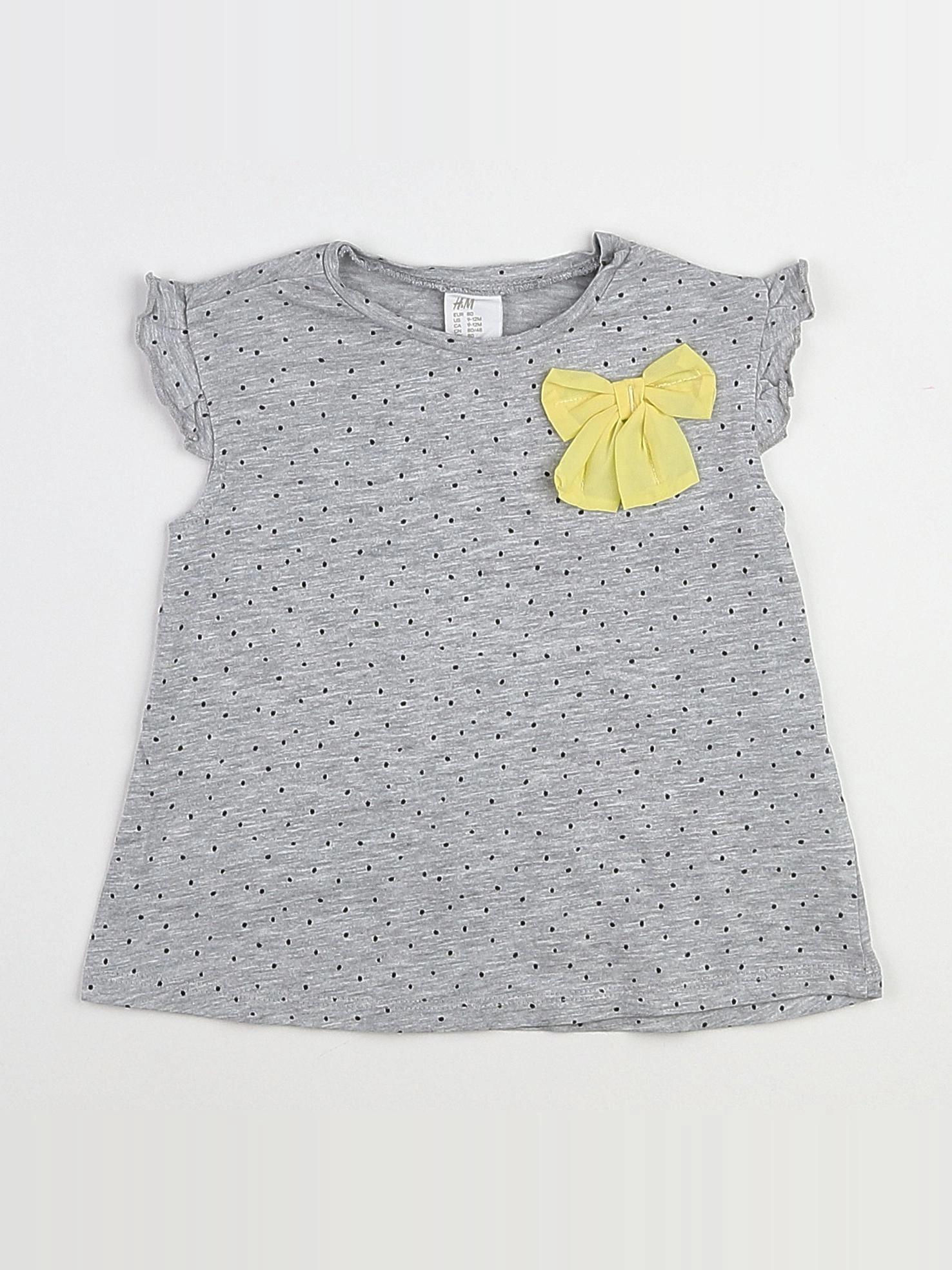 H&M - tee-shirt gris - 9/12 mois