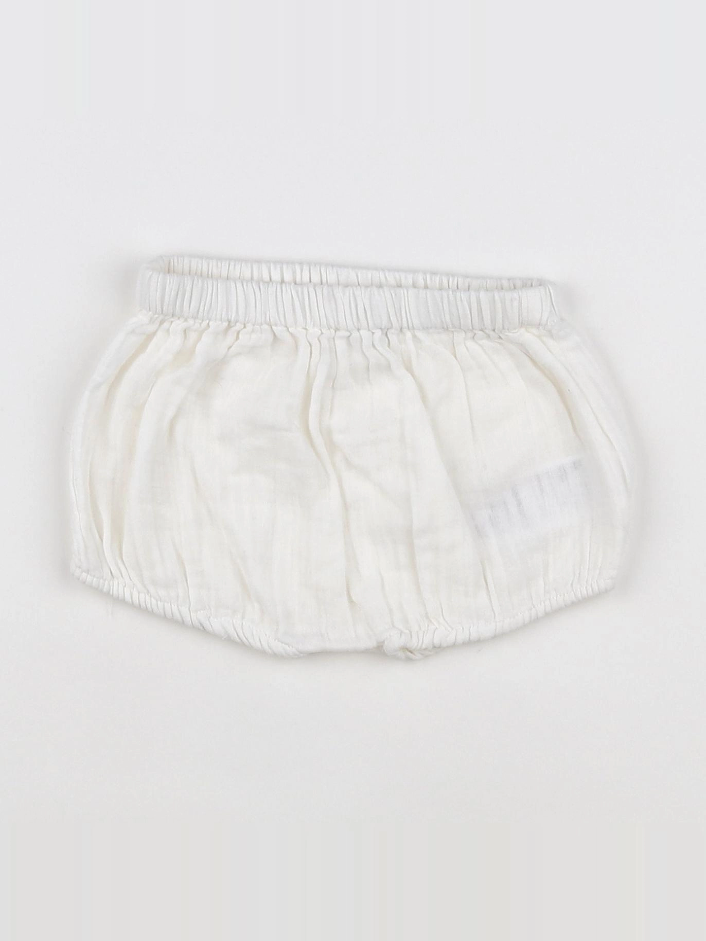 Vertbaudet - short blanc - 9 mois