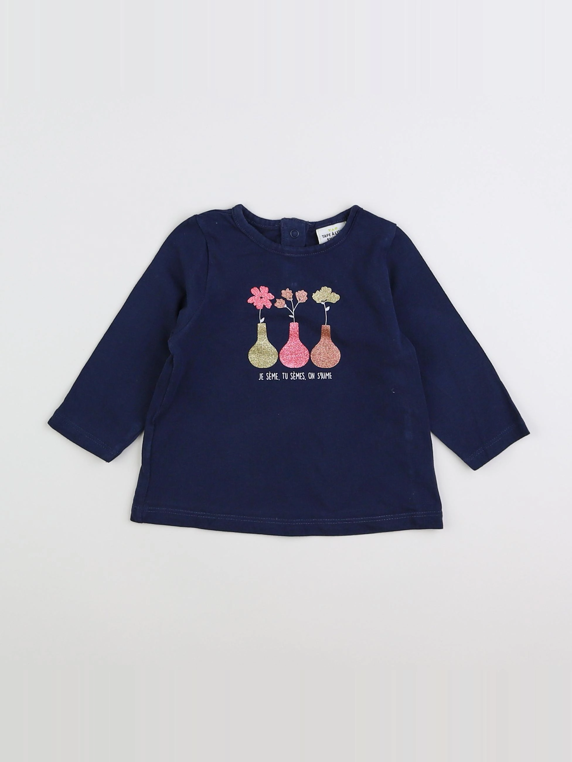 Tape à l'oeil - tee-shirt bleu - 9 mois