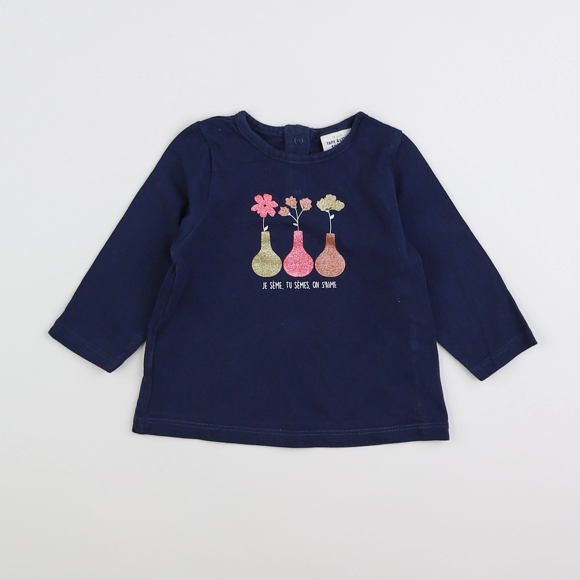 Tape à l'oeil - tee-shirt bleu - 9 mois