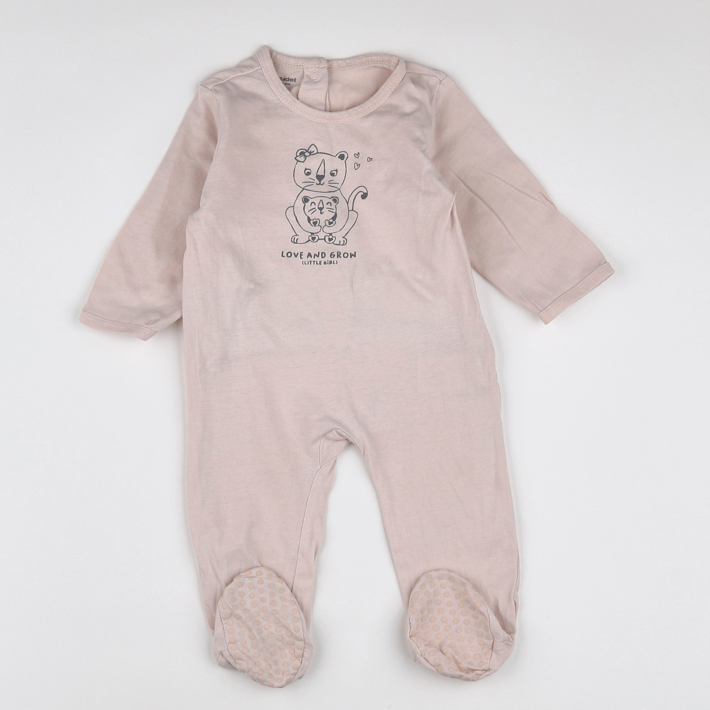 Vertbaudet - pyjama coton rose - 12 mois