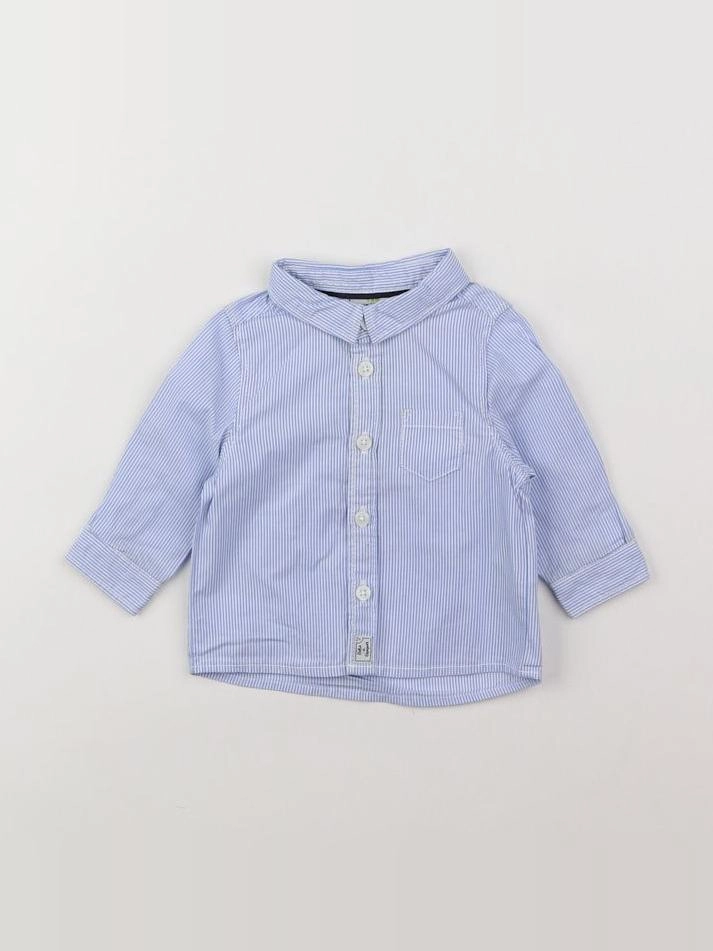 Tape à l'oeil - chemise bleu, blanc - 3 mois