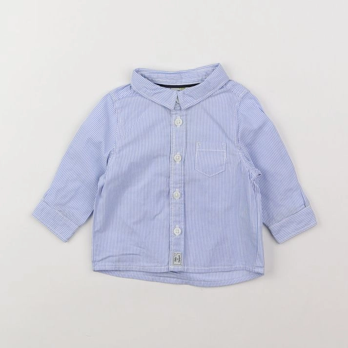 Tape à l'oeil - chemise bleu, blanc - 3 mois