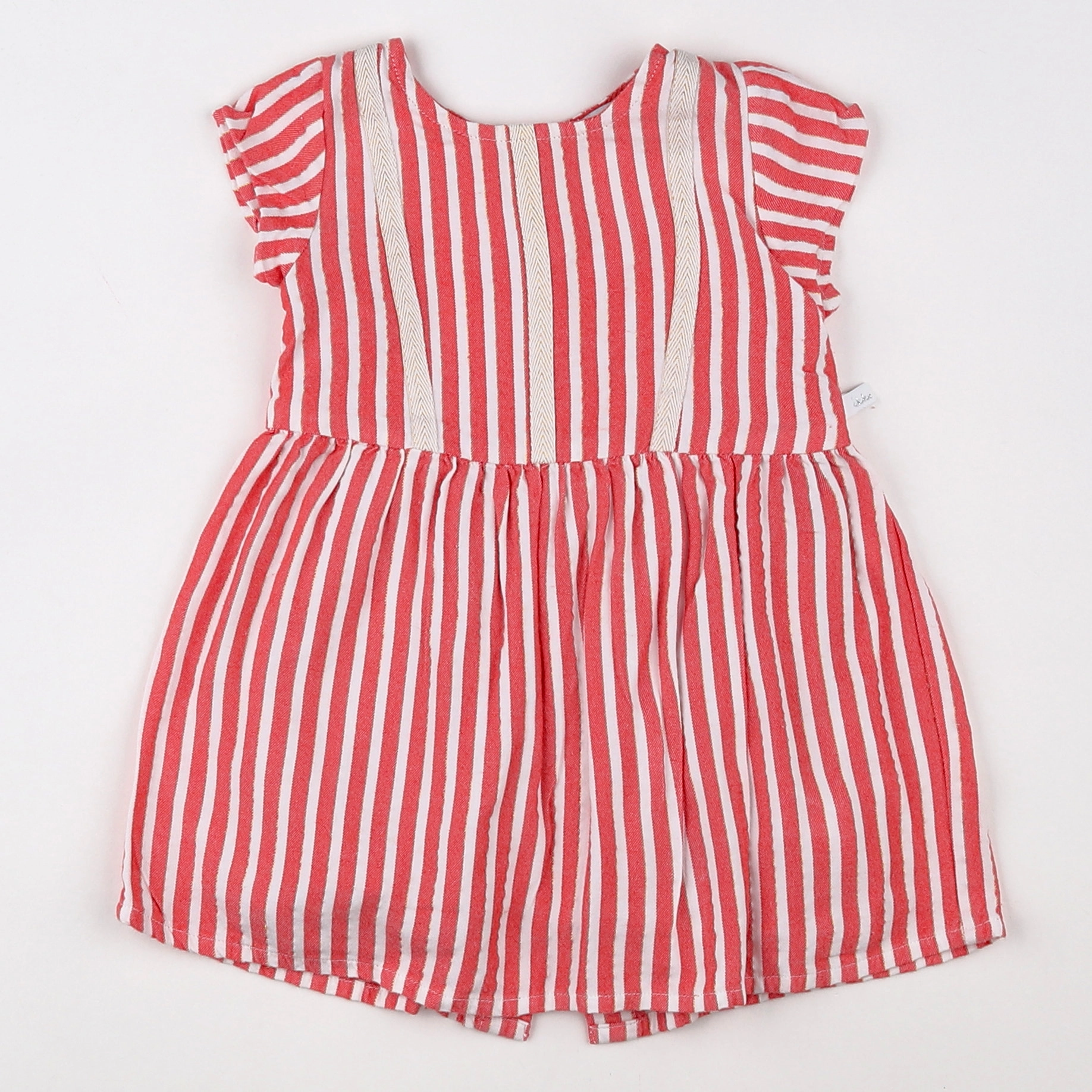 IKKS - robe rouge, blanc, or - 12 mois