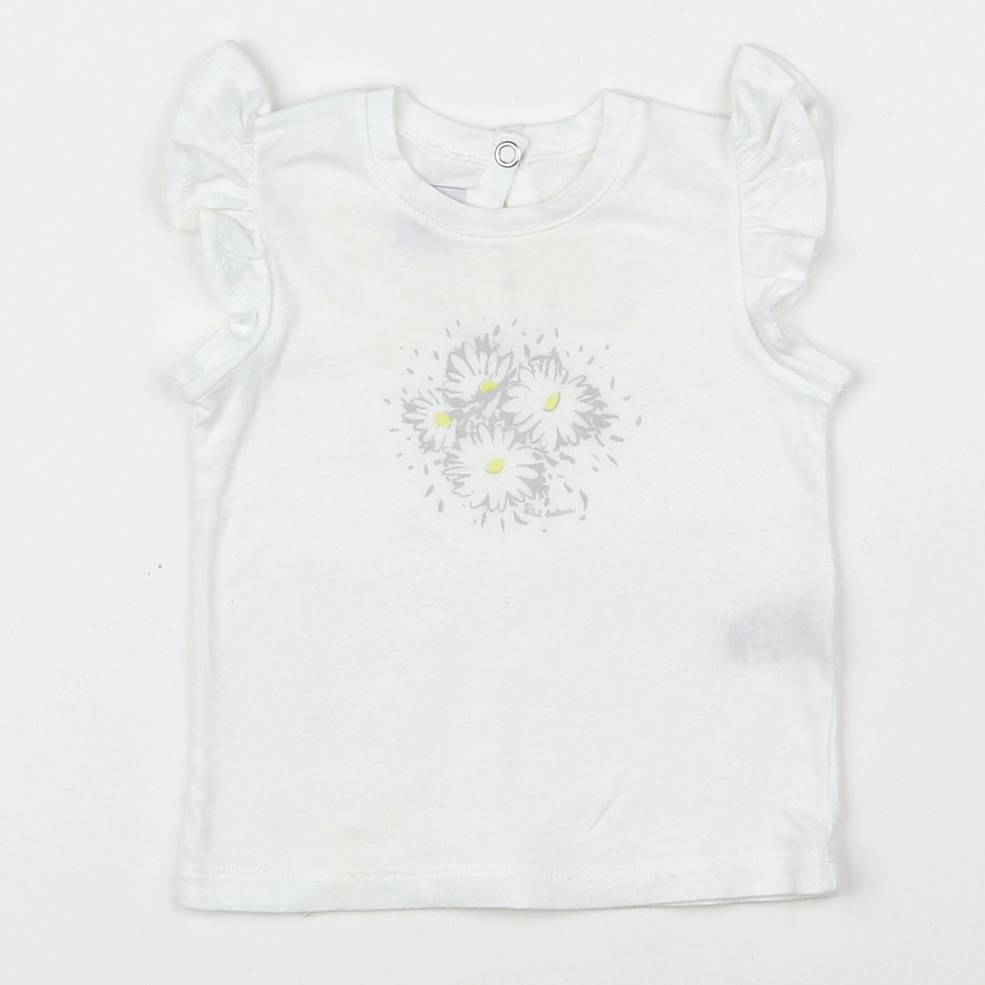 Petit Bateau - tee-shirt blanc - 6 mois