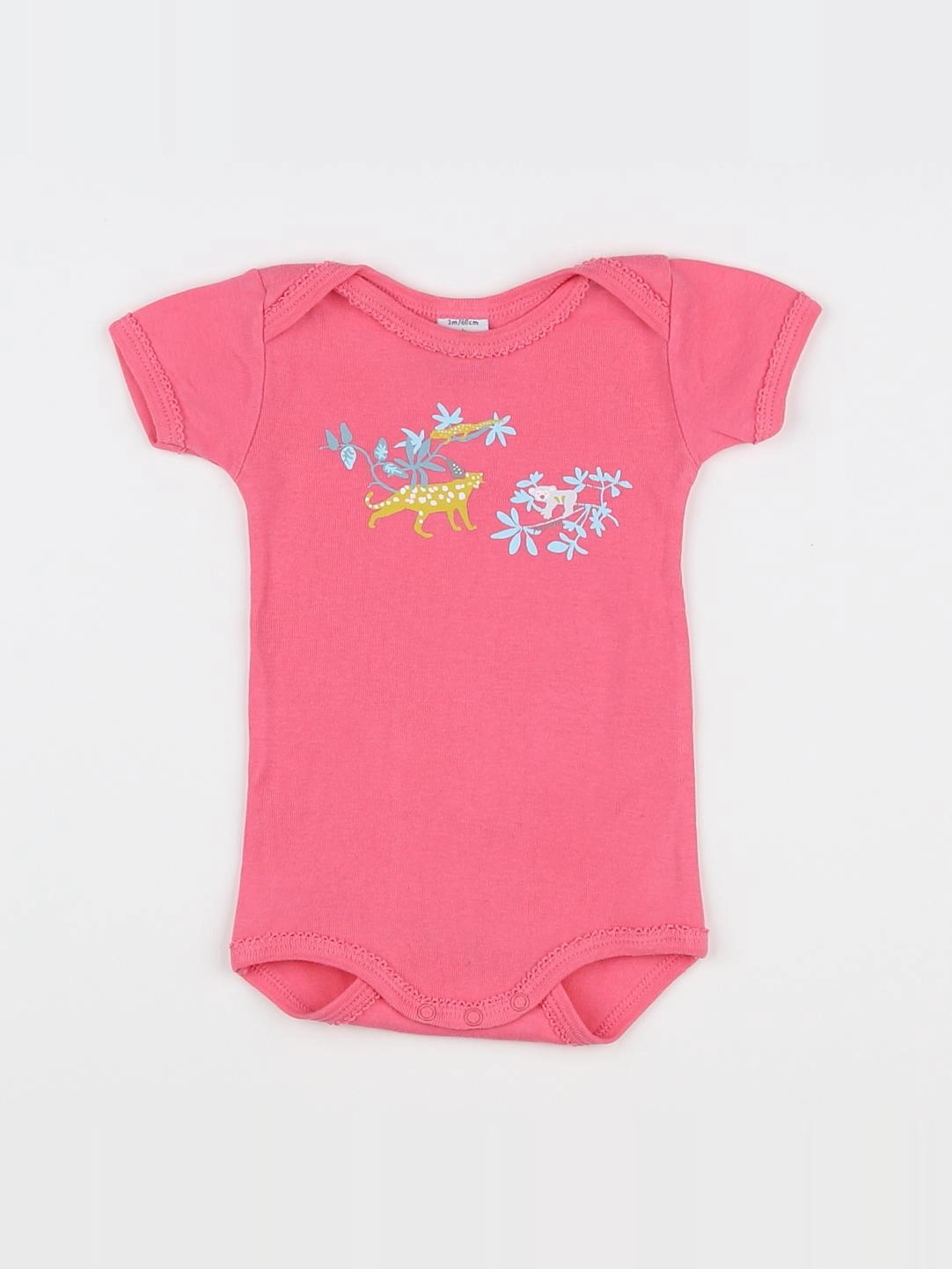 Petit Bateau - body bleu - 3 mois