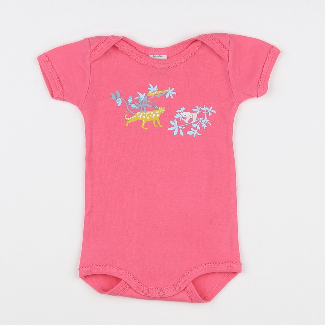 Petit Bateau - body bleu - 3 mois