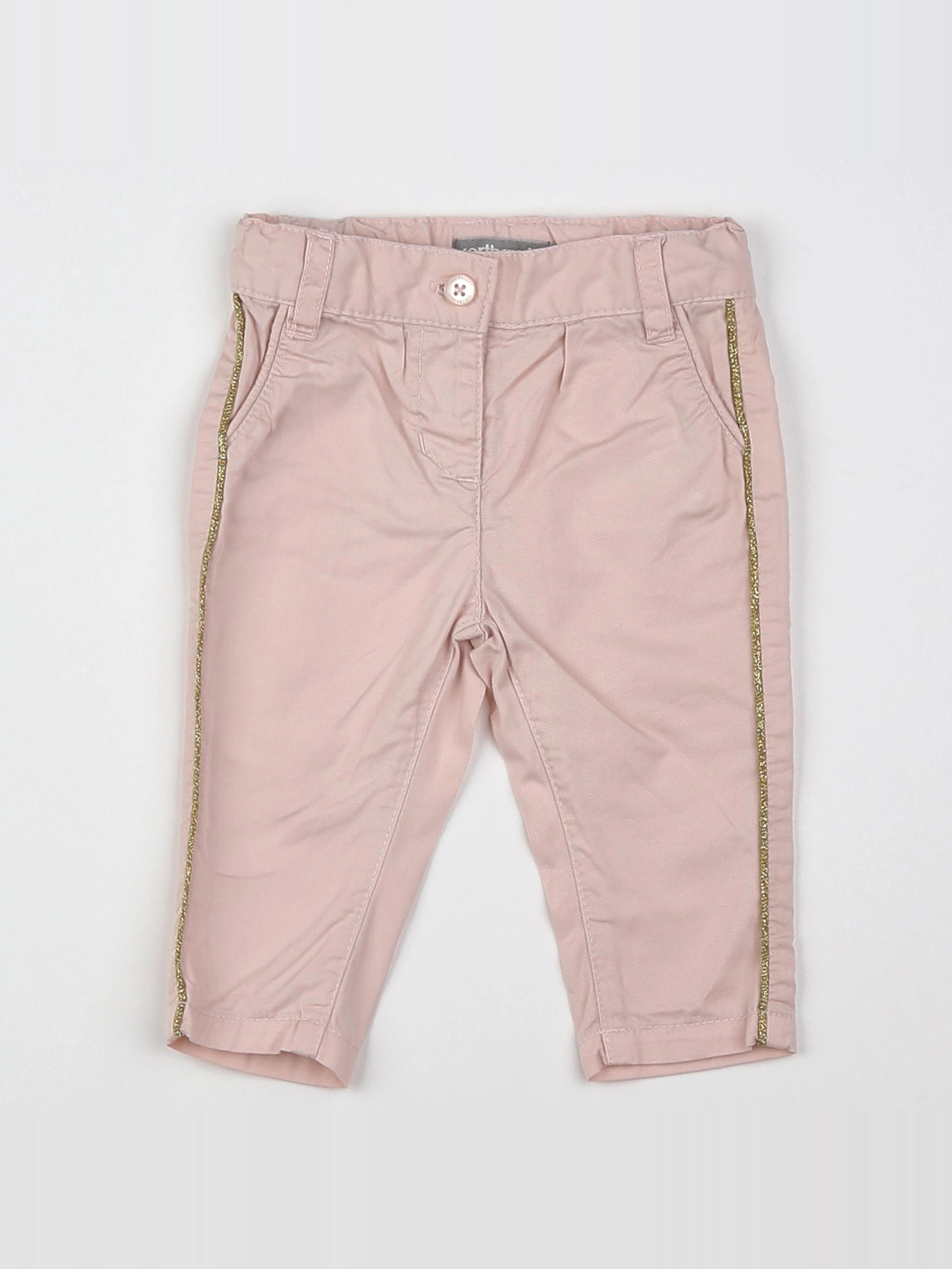 Vertbaudet - pantalon rose - 6 mois