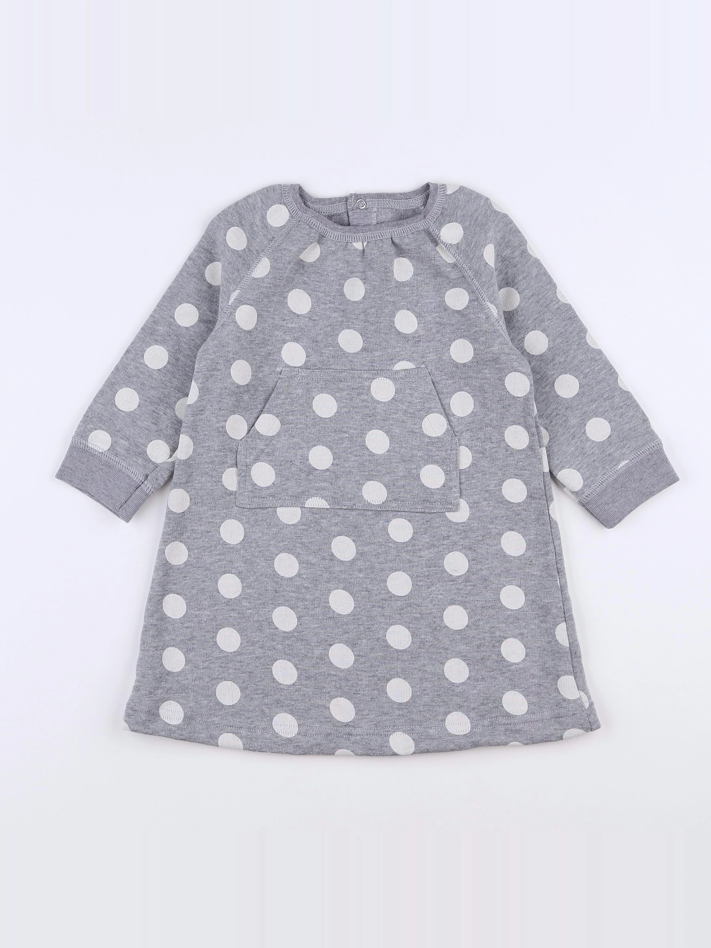 Petit Bateau - jupe gris - 12 mois