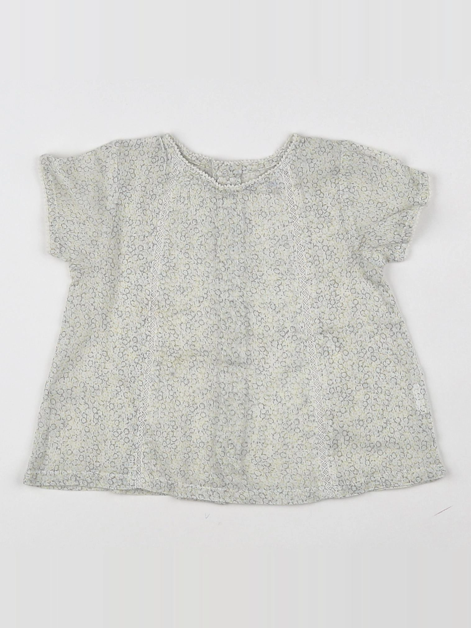 Boutchou - blouse blanc, gris - 6 mois