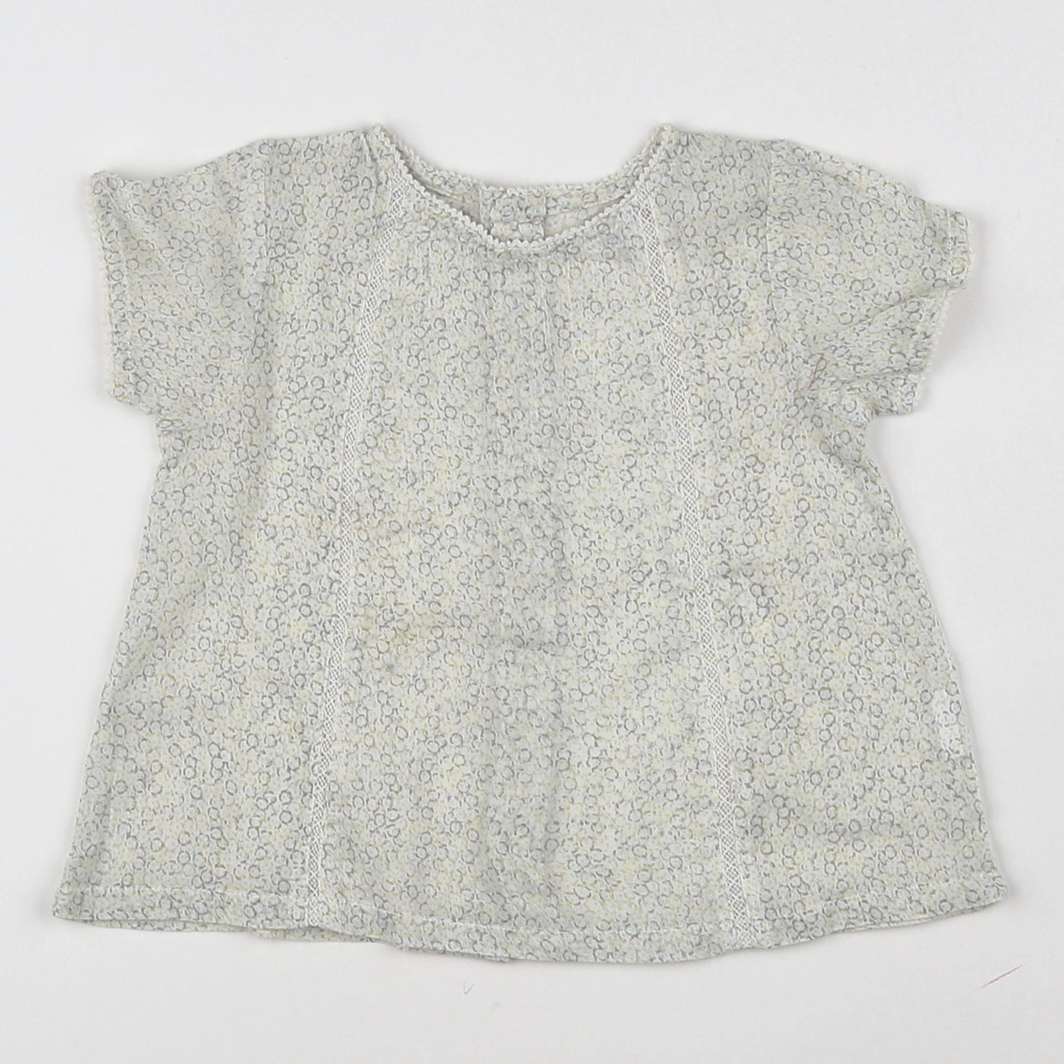 Boutchou - blouse blanc, gris - 6 mois