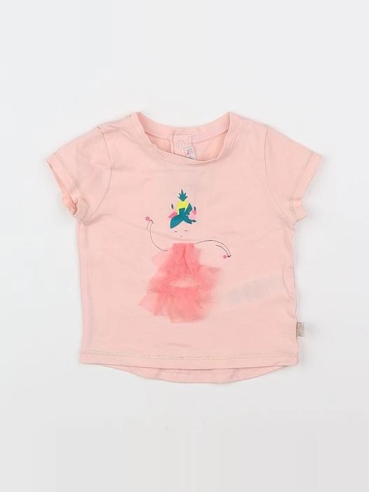 Billie Blush - tee-shirt rose - 9 mois