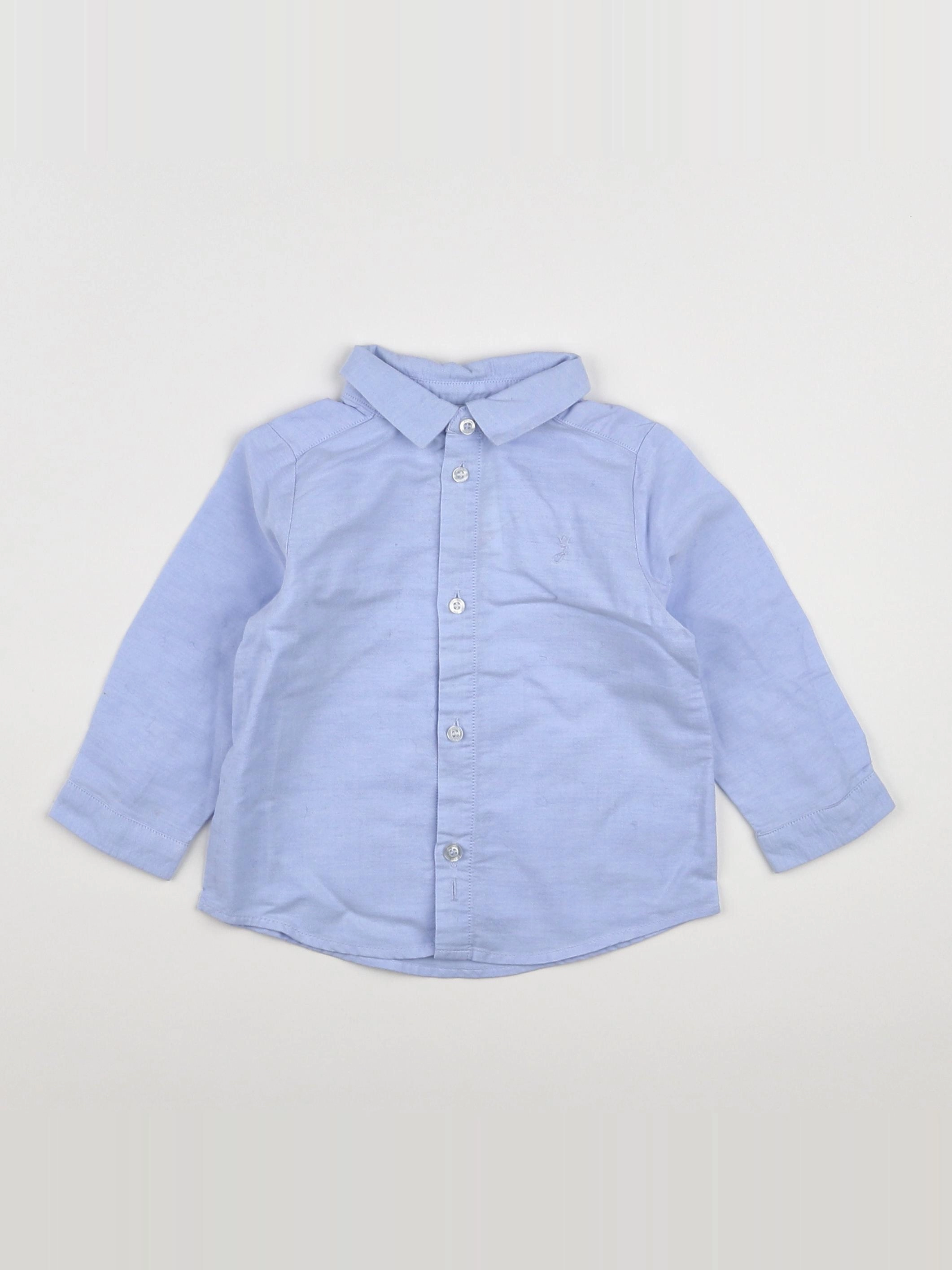 Jacadi - chemise bleu - 12 mois