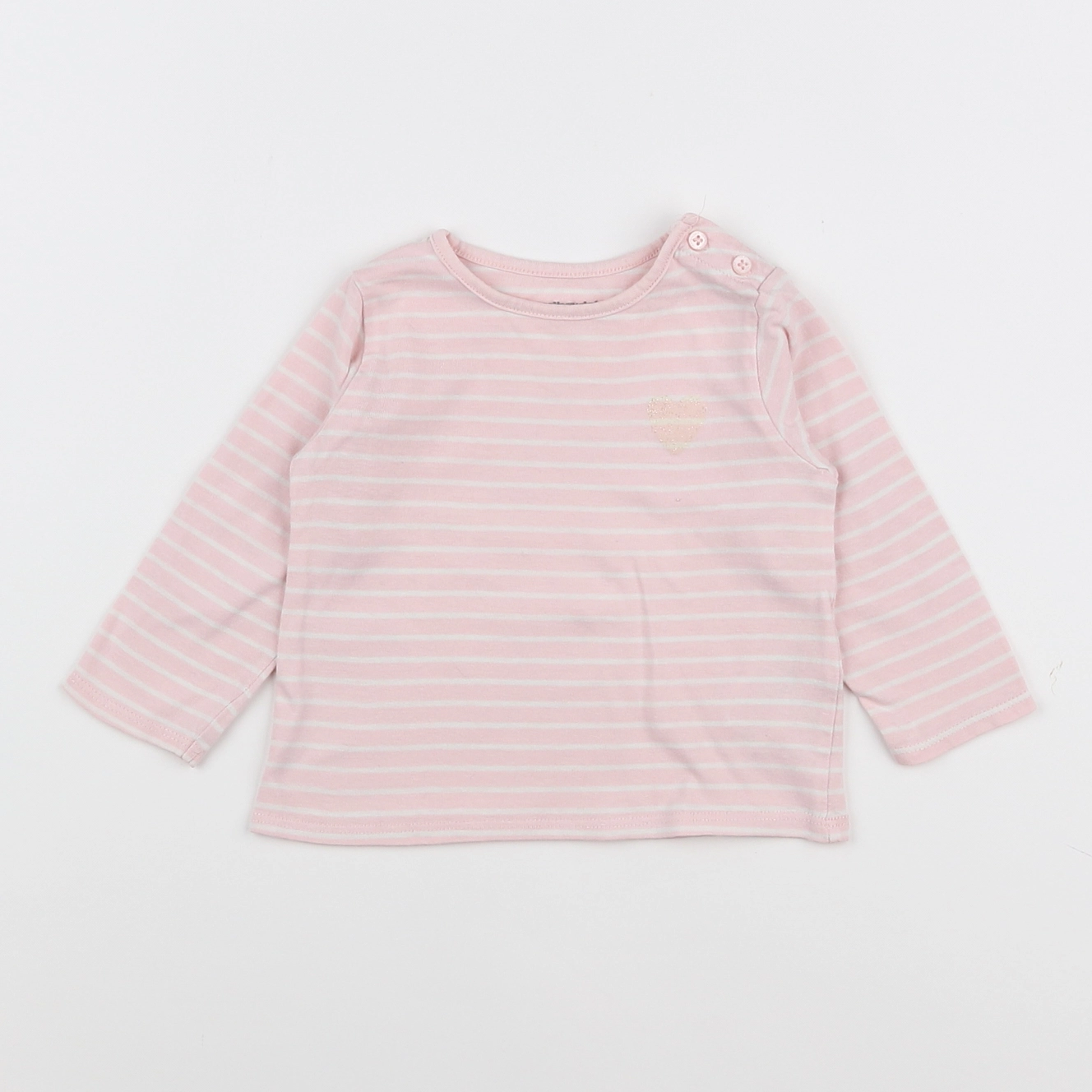 Vertbaudet - tee-shirt rose - 9 mois