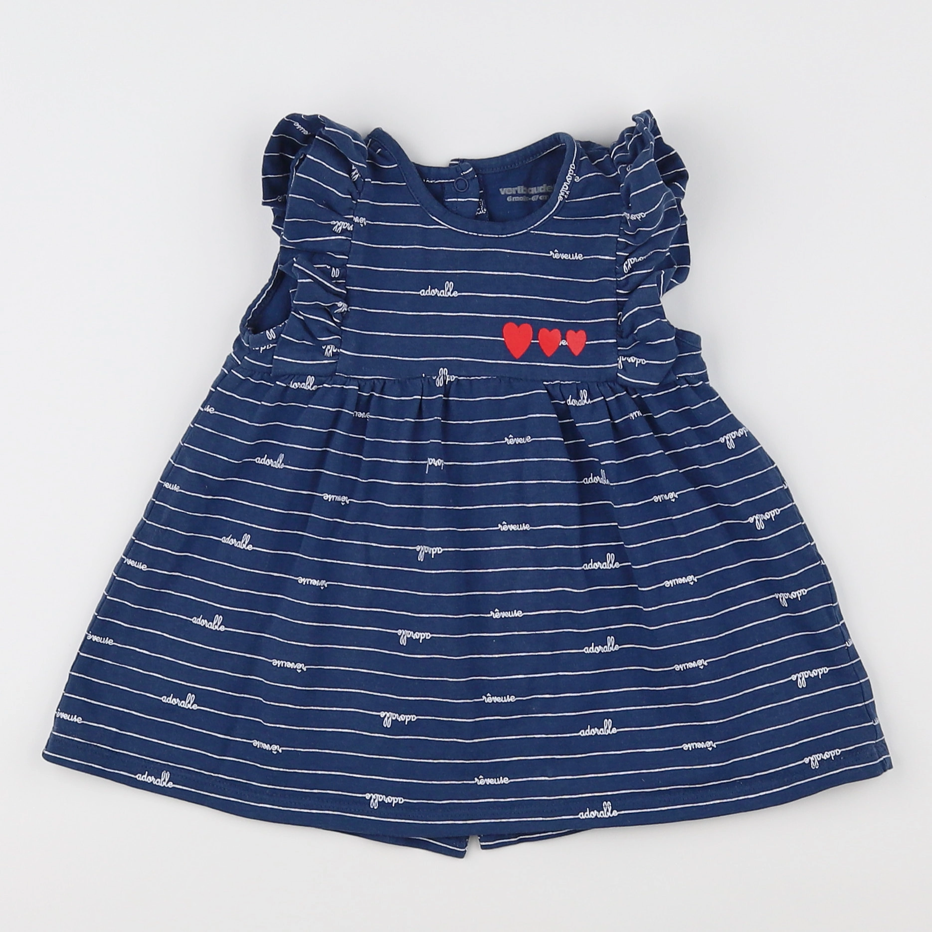Vertbaudet - robe bleu - 6 mois