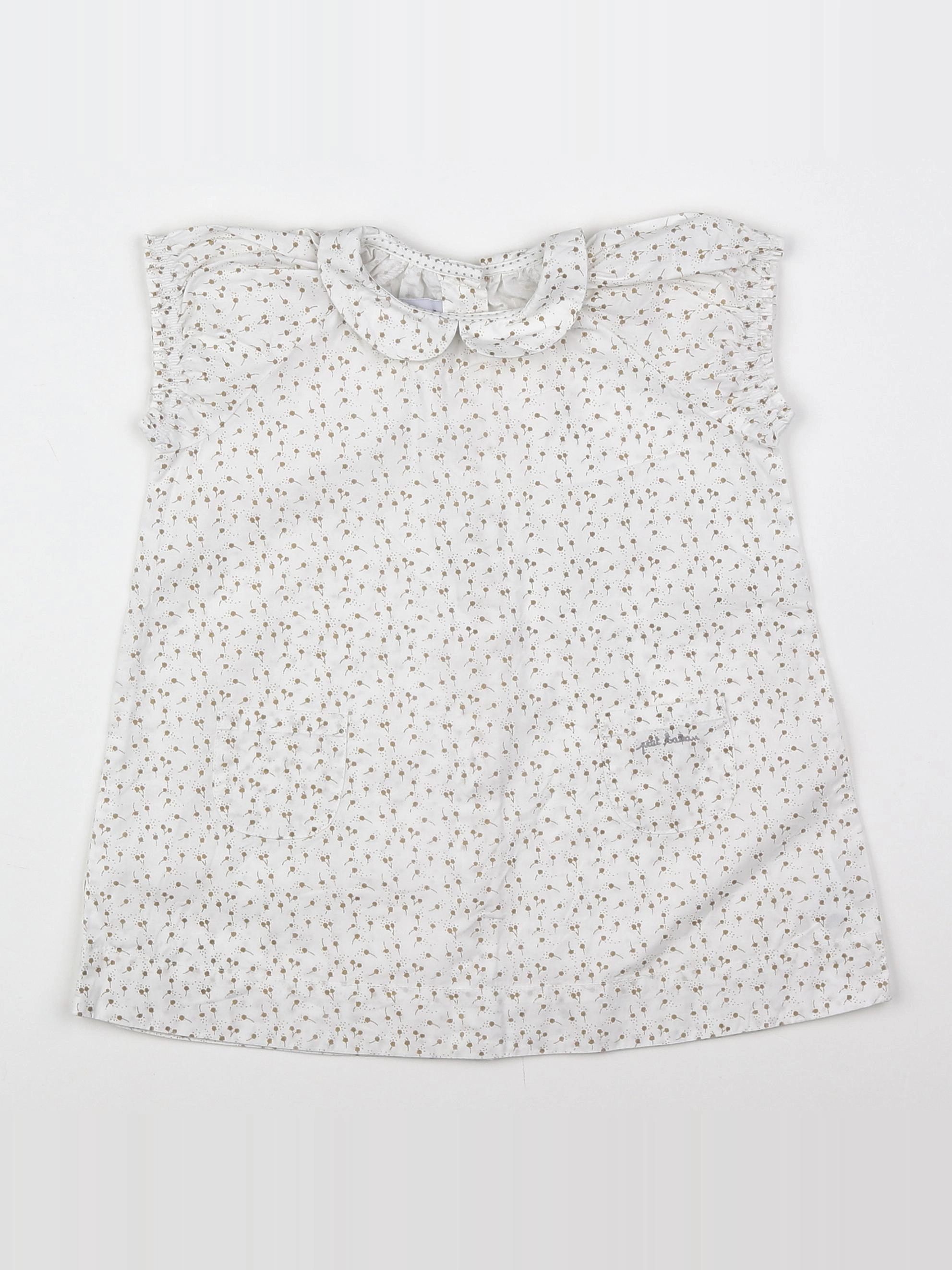 Petit Bateau - robe Blanc - 18 mois