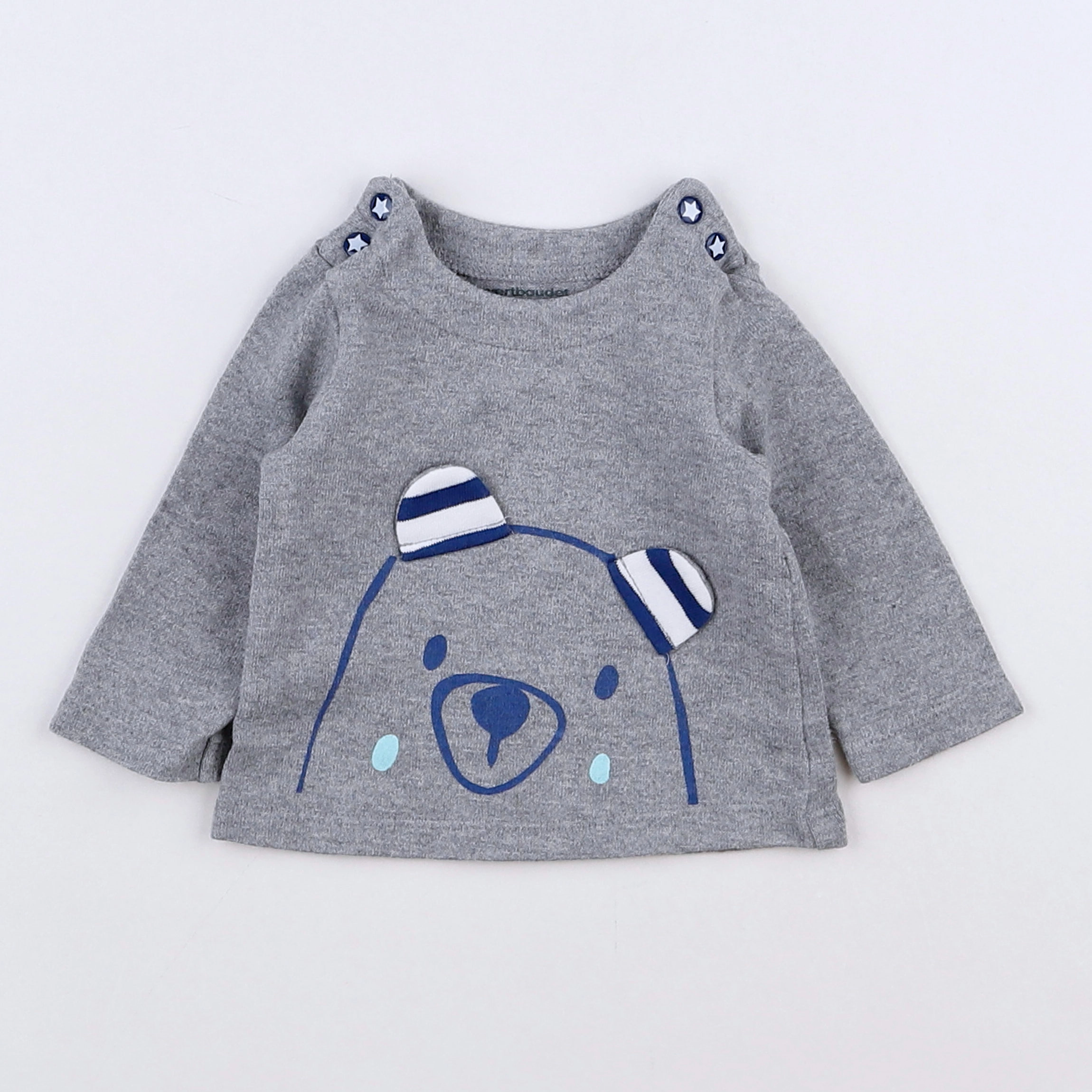 Vertbaudet - tee-shirt gris - 3 mois