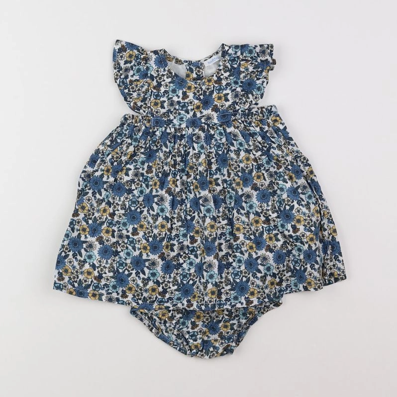 Boutchou - robe bleu, blanc - 3 mois
