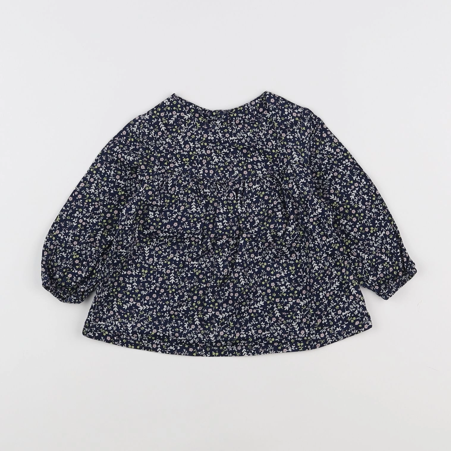 Tape à l'oeil - blouse bleu, blanc - 12 mois