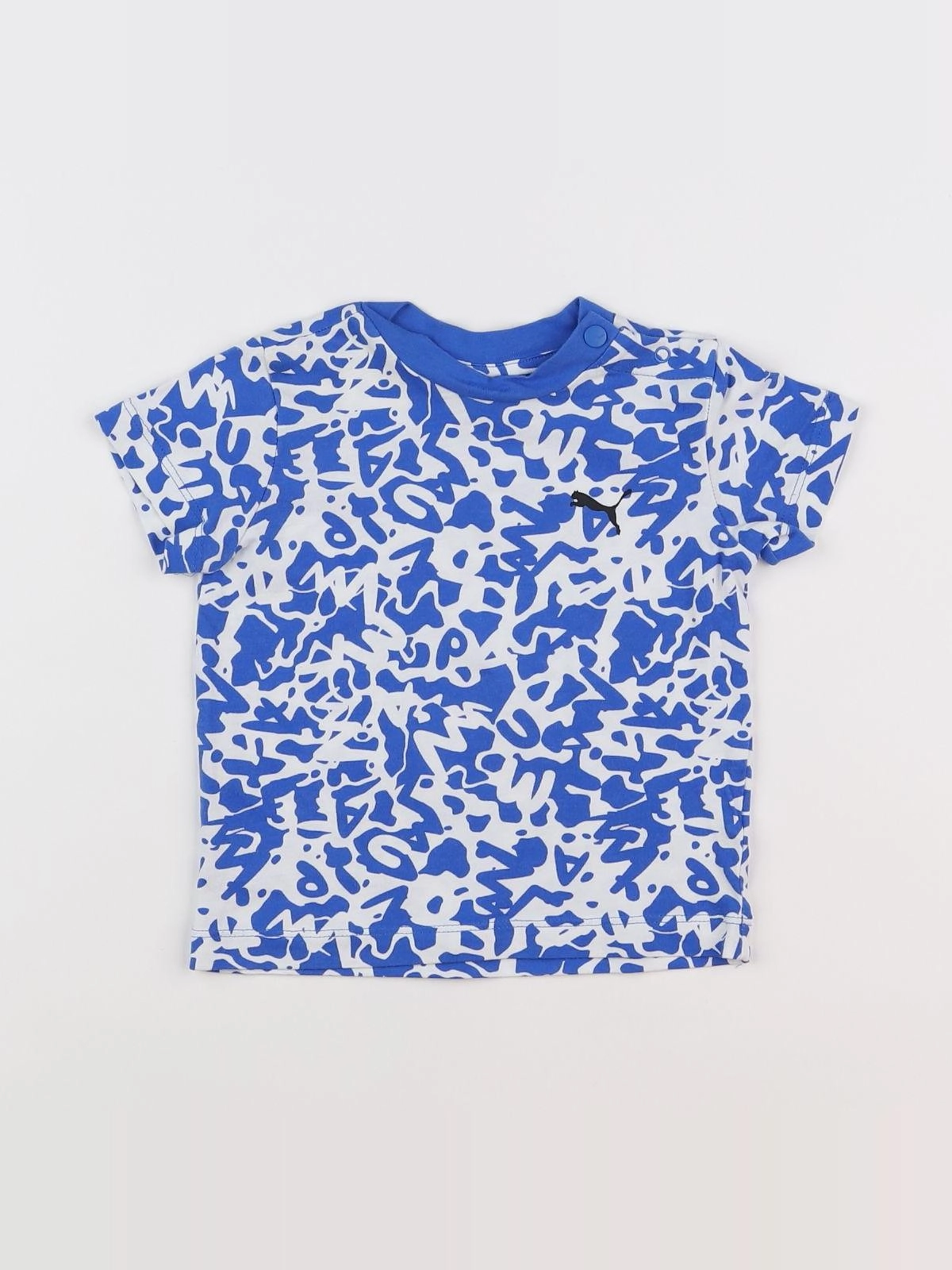 Puma - tee-shirt blanc, bleu - 6/9 mois