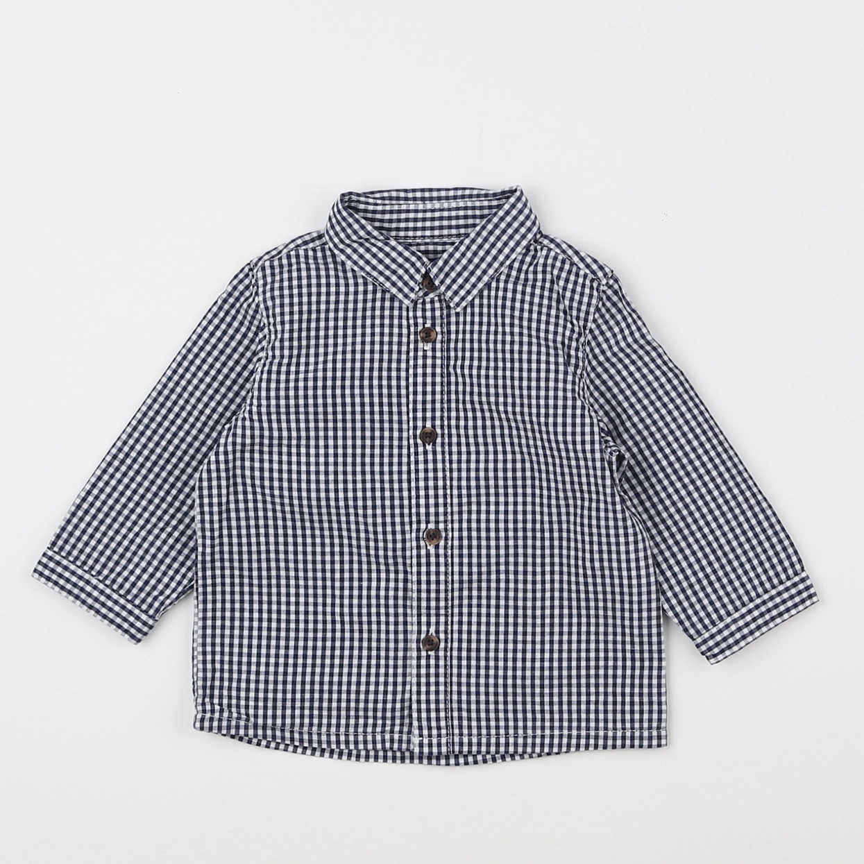 Vertbaudet - chemise bleu - 6 mois